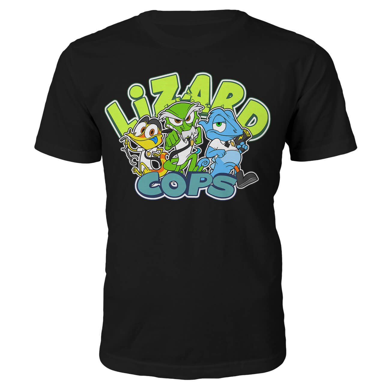 Click to view product details and reviews for Lizard Cops T Shirt Kids L 9 11 Years Black.