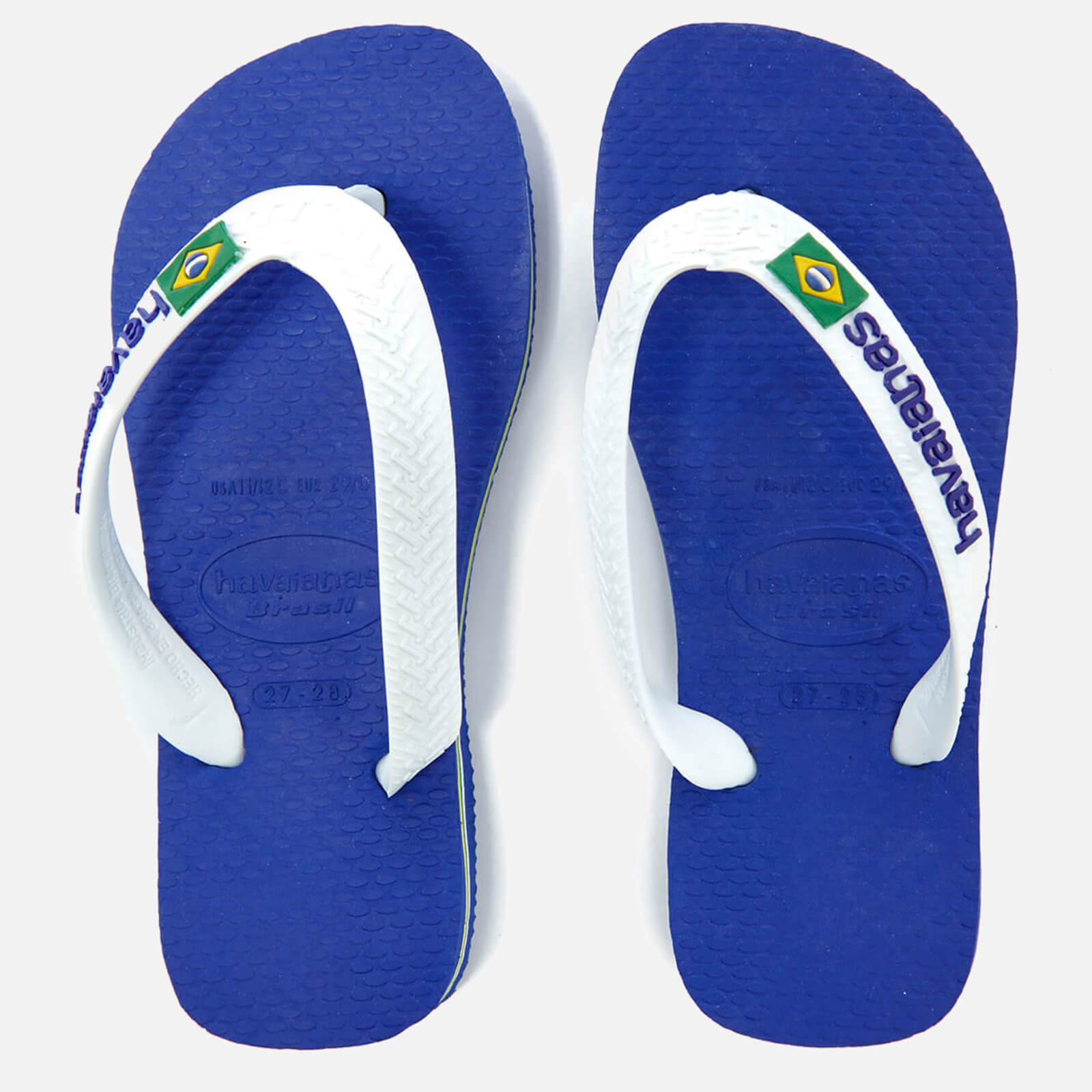 Havaianas Kids' Brasil Logo Flip Flops - Marine Blue - EU 31-32/UK 13 Kids - Blue