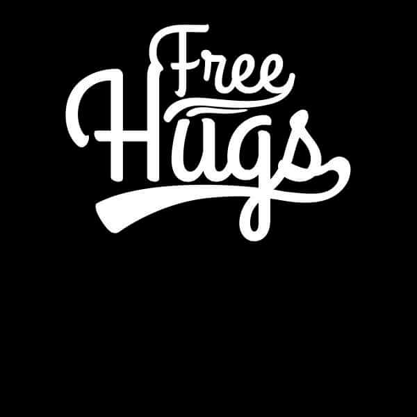 The Slogan Collection Free Hugs Slogan Sweatshirt - Black - M - Black