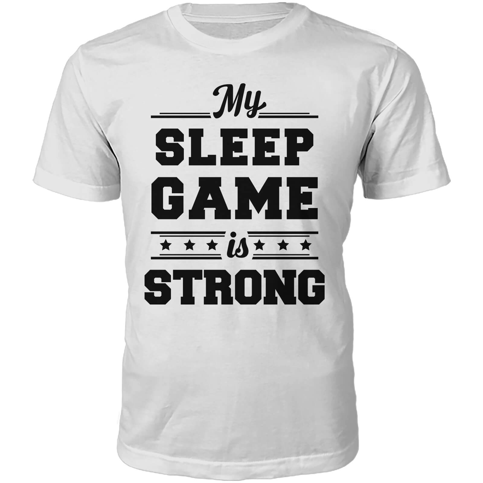 Sleep Game Slogan T-Shirt - White - S - White