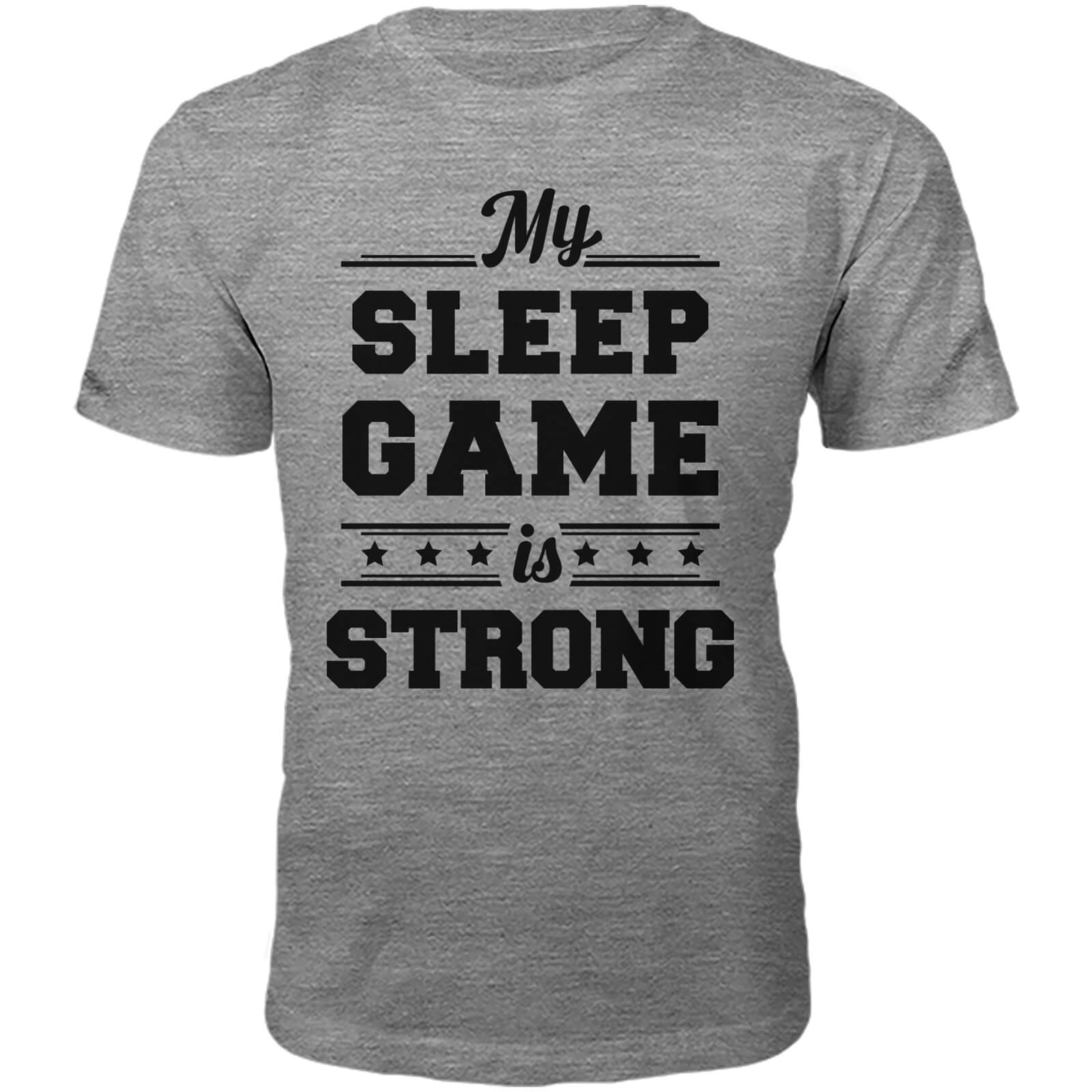 Sleep Game Slogan T-Shirt - Grey - S - Grey