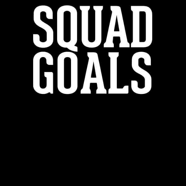 The Slogan Collection Squad Goals Slogan Sweatshirt - Black - XXL - Black