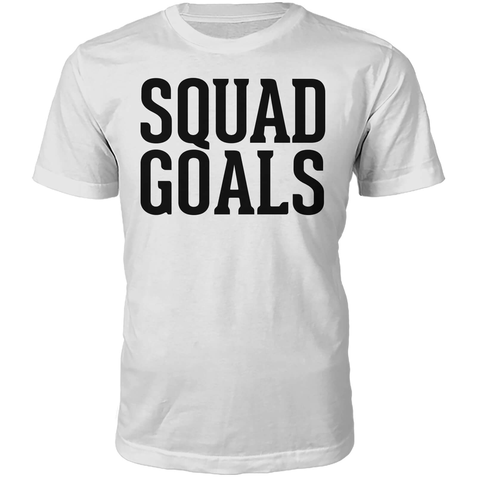 Squad Goals Slogan T-Shirt - White - S - White