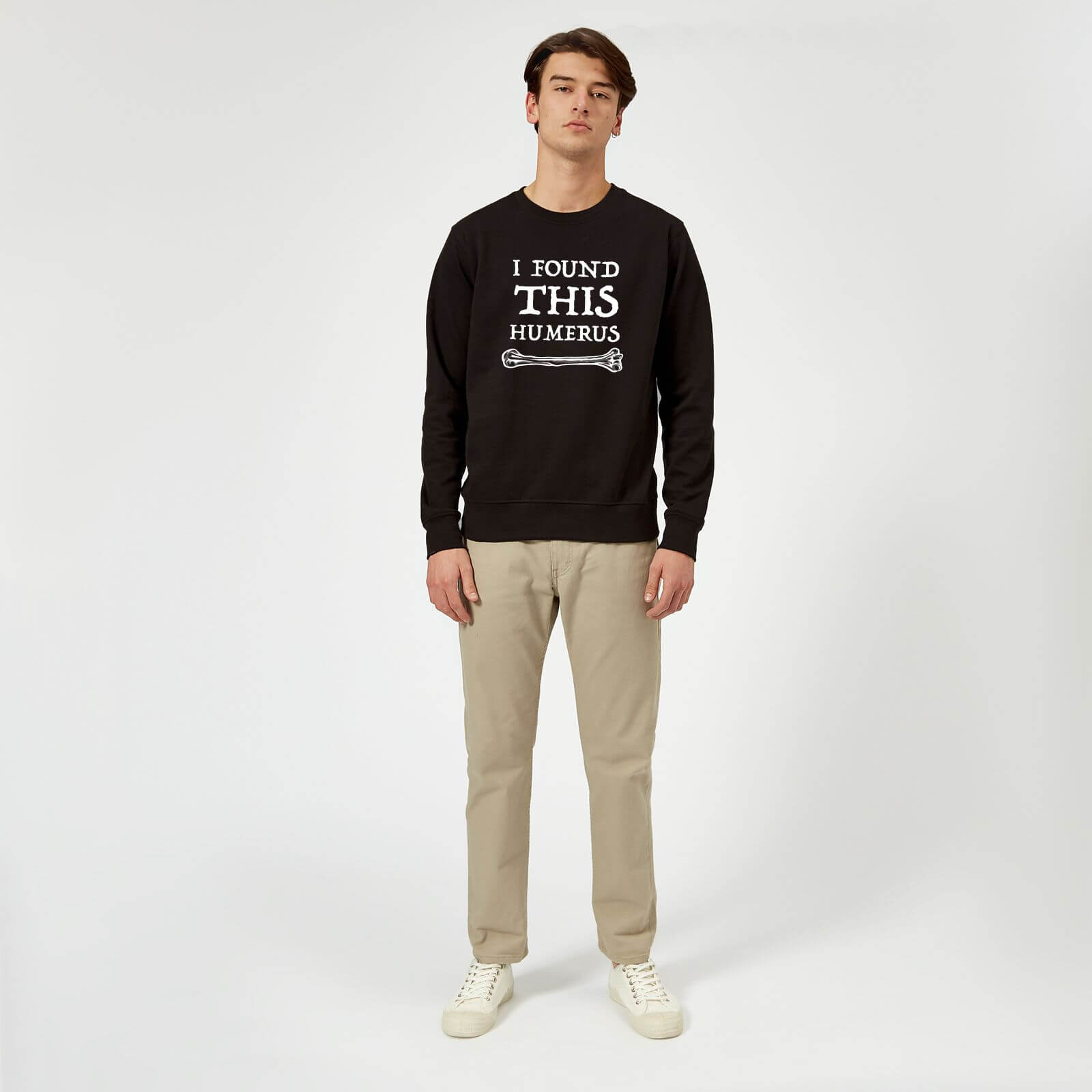 T-Junkie Humerus Slogan Sweatshirt - Black - S - Black | adult