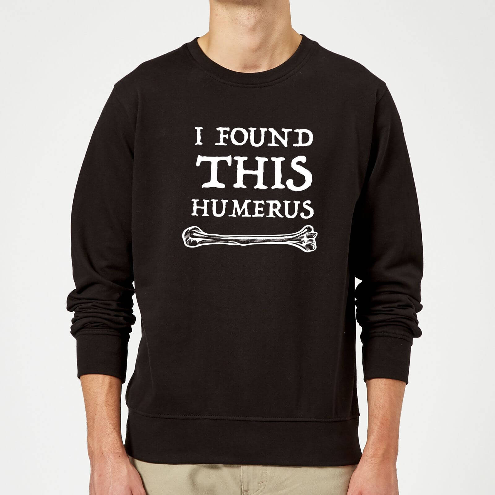 Humerus Slogan Sweatshirt - Black - S - Black