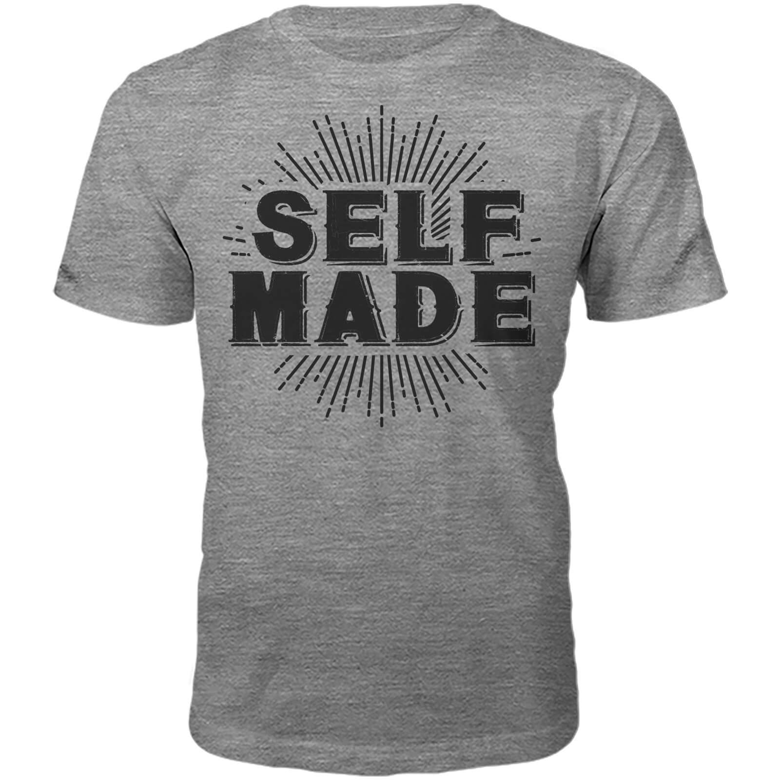 Self Made Slogan T-Shirt - Grey - S - Grey