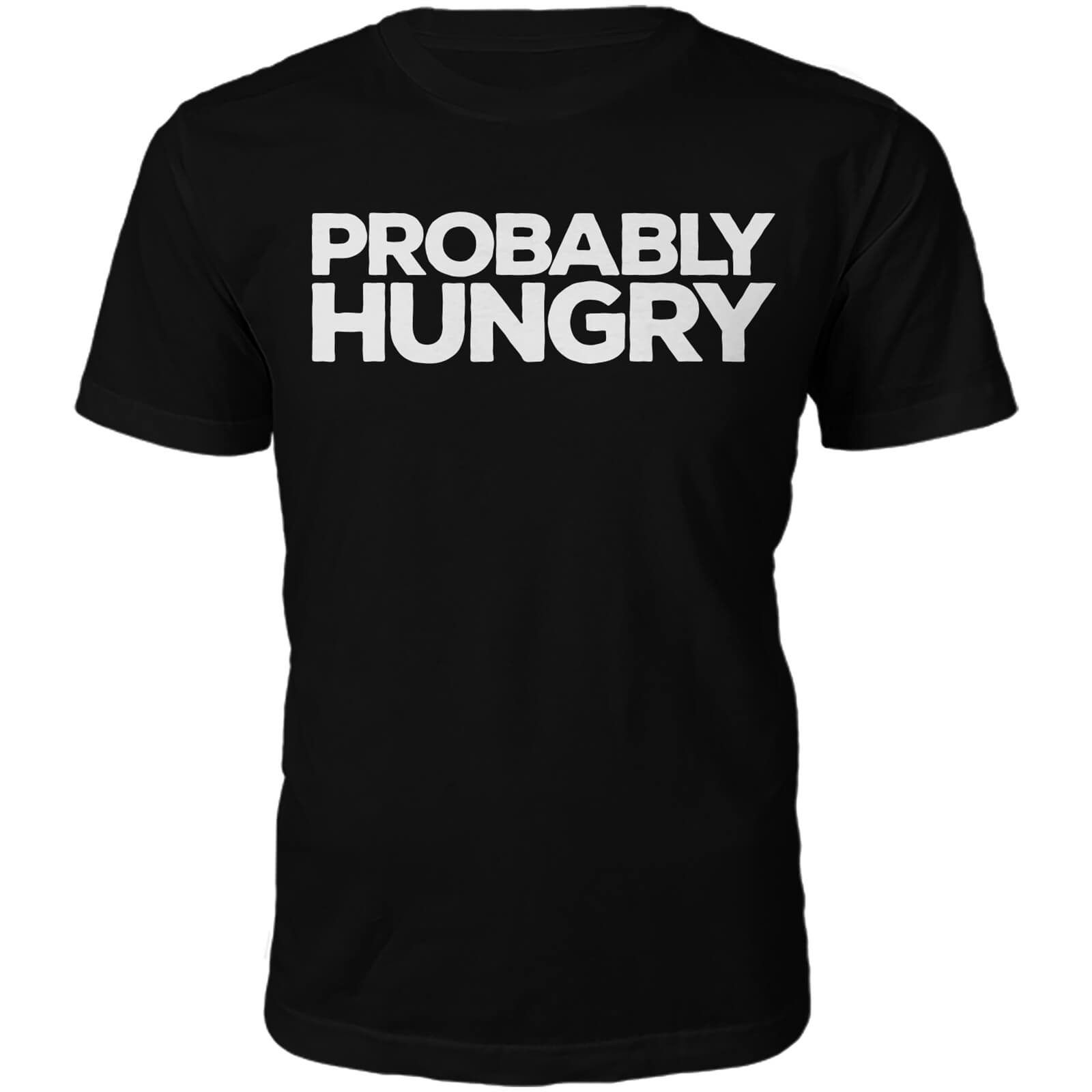 Probably Hungry Slogan T-Shirt - Black - S