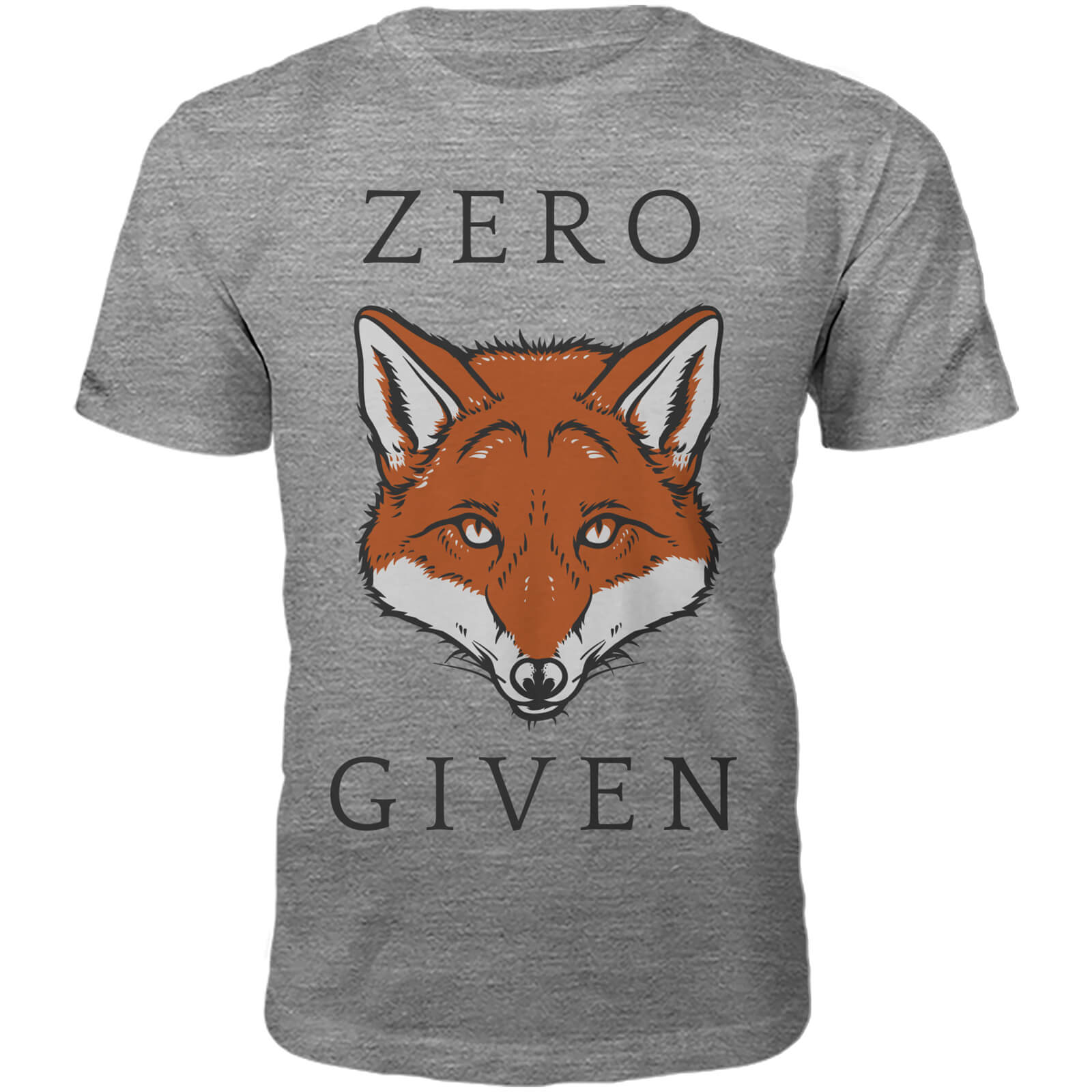 Zero Fox Given Slogan T-Shirt - Grey - S