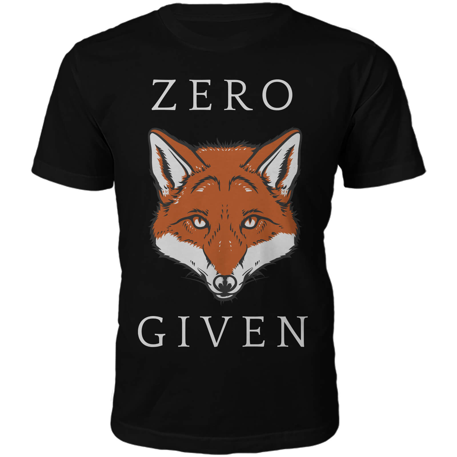 Zero Fox Given Slogan T-Shirt - Black - S - Black