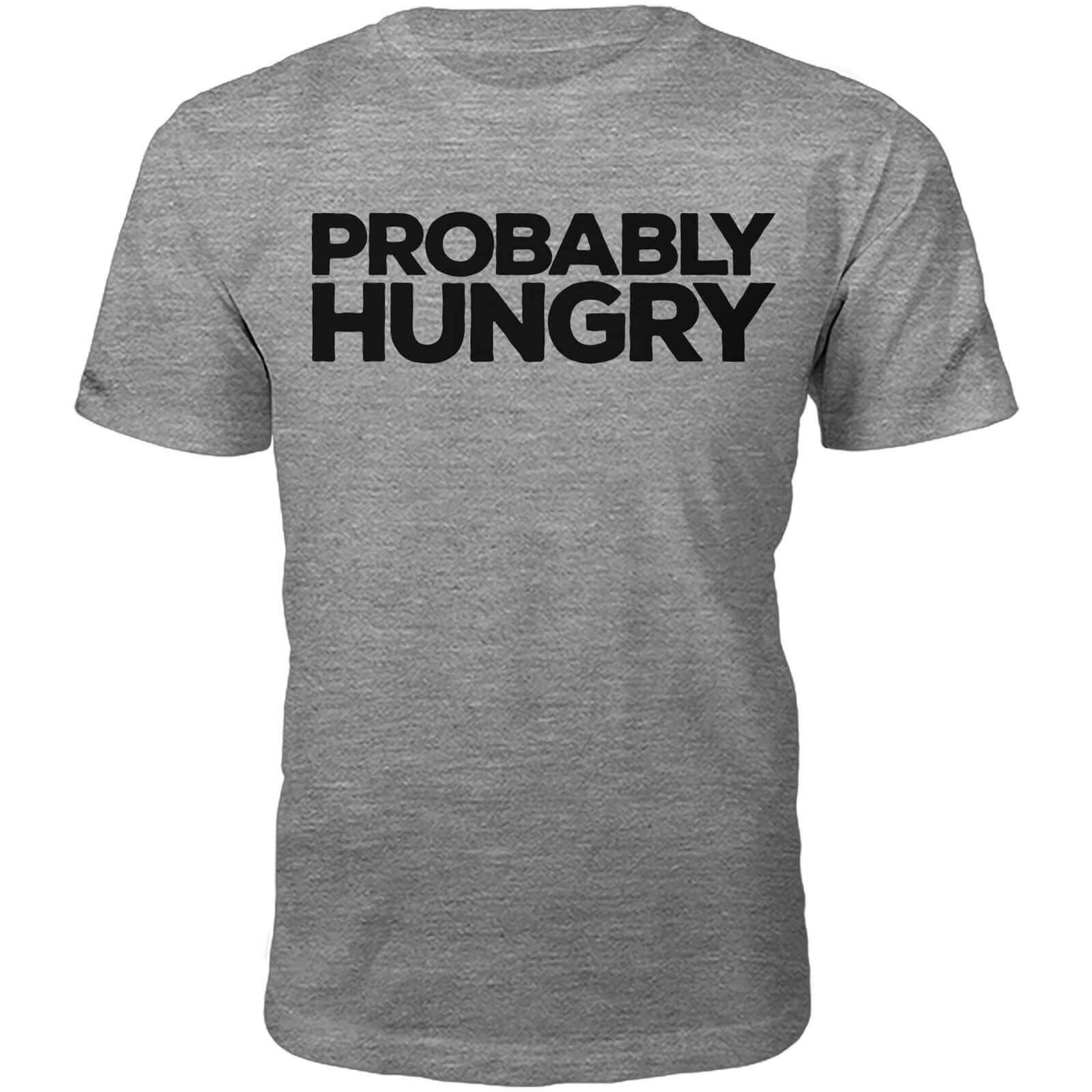 Probably Hungry Slogan T-Shirt - Grey - S - Grey