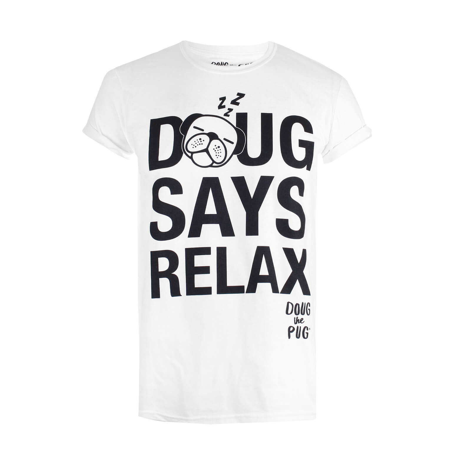 Doug The Pug Women's Relax T-Shirt - White - L