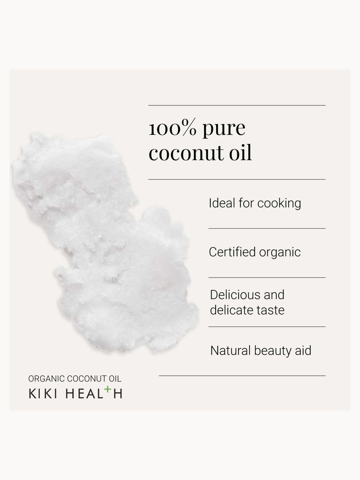 KIKI Health Organic Coconut Oil - 500ml 2