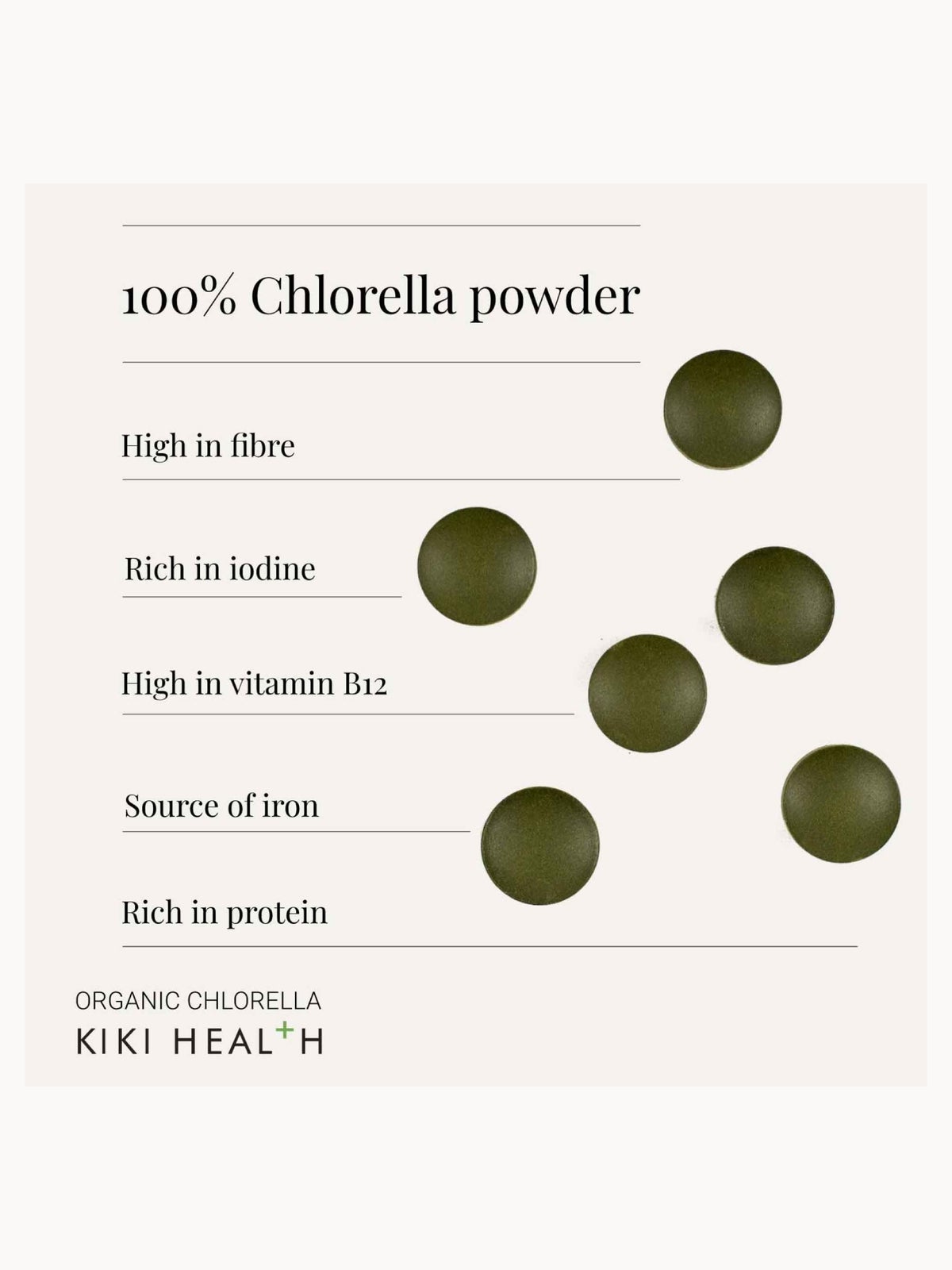 KIKI Health Organic Chlorella Tablets (200 Tablets) 2