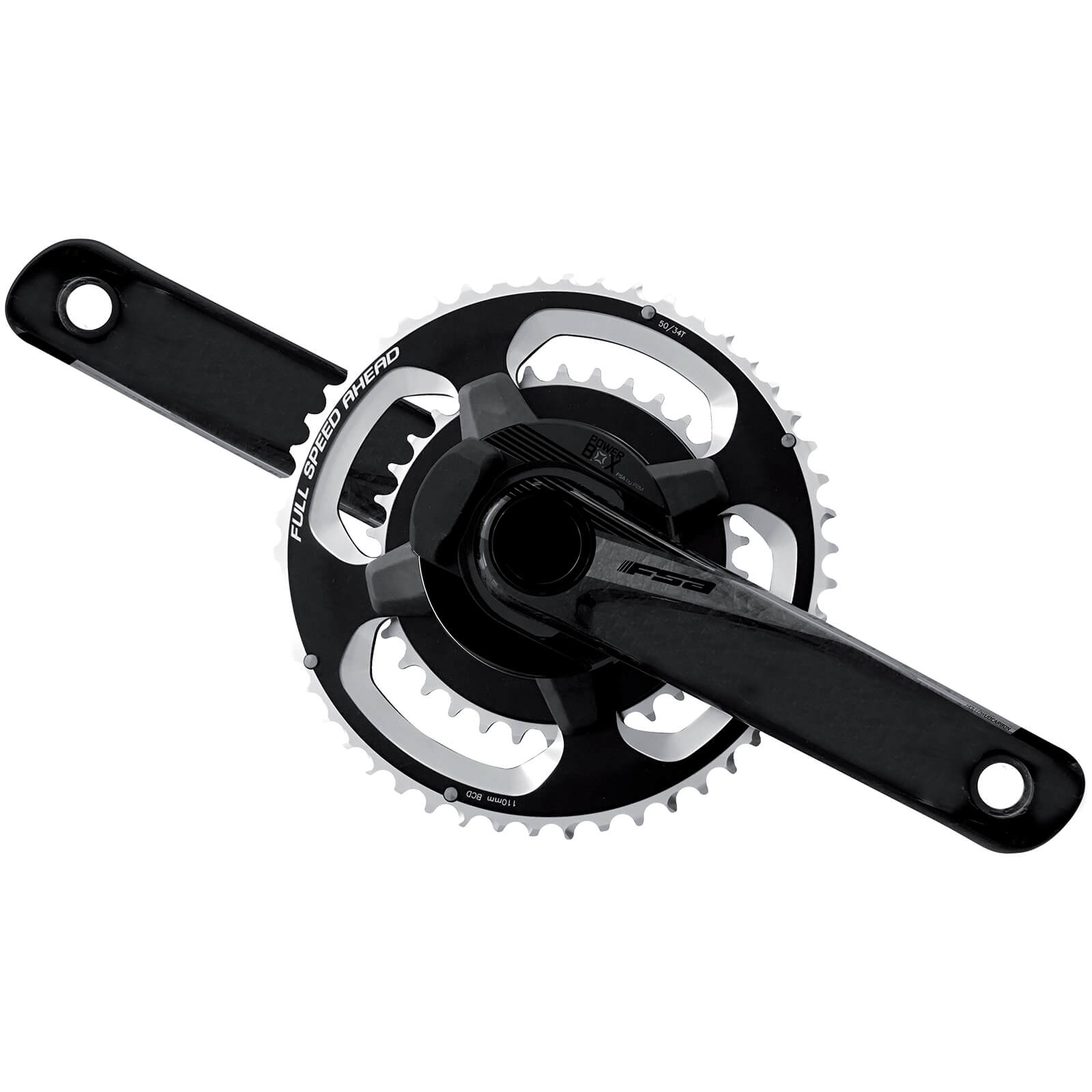 Image of FSA Powerbox Powermeter Carbon Road ABS Chainset - 50 x 34 - 175mm
