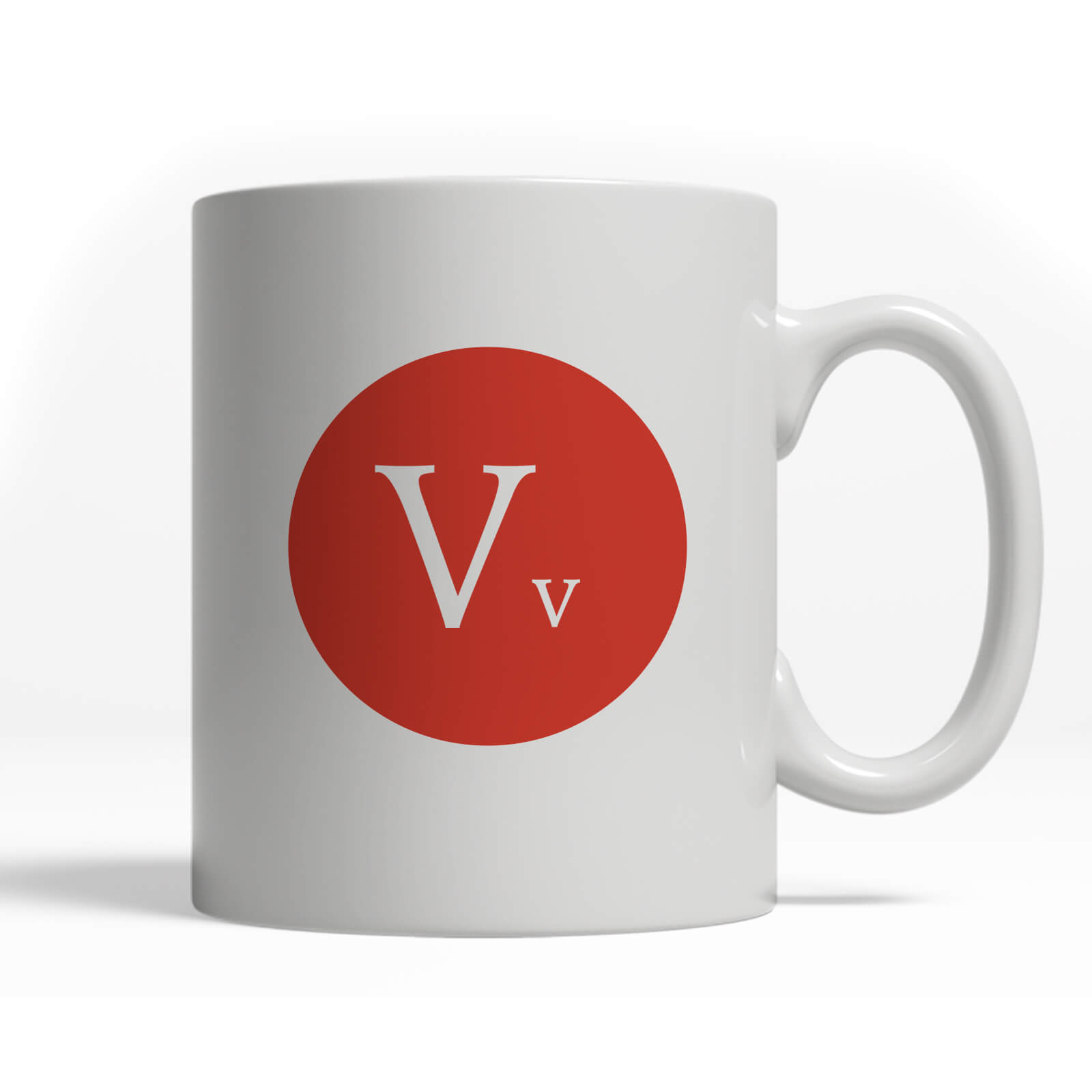 Alphabet Letter Mug - V-Vermilion