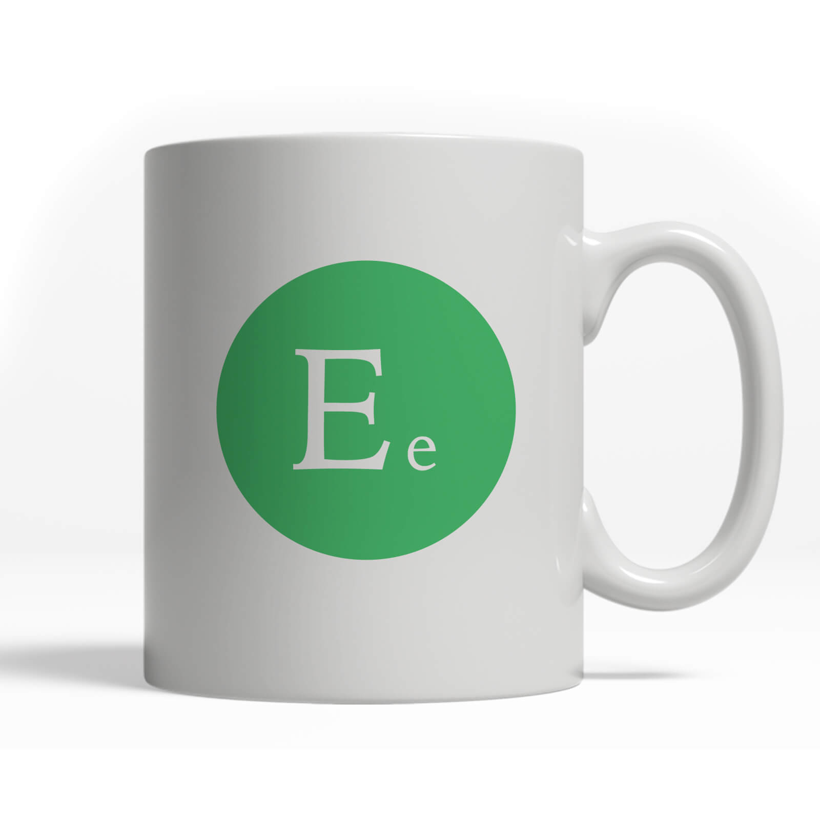 Alphabet Letter Mug - E-Emerald