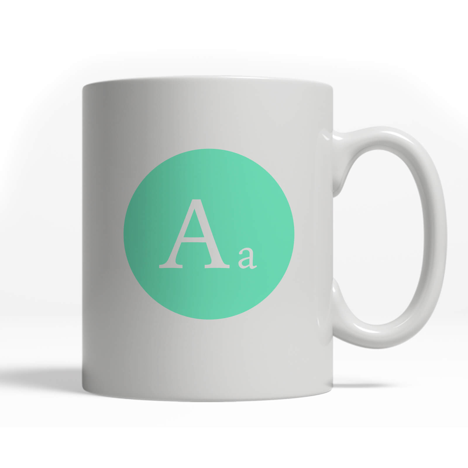 Alphabet Letter Mug - A-Aquamarine