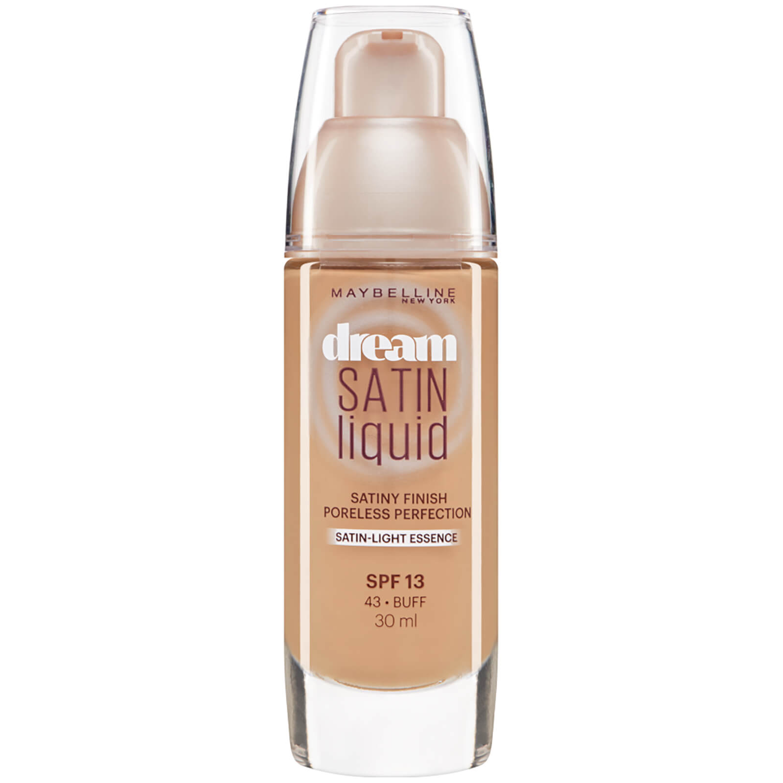 Maybelline New York Dream Satin Liquid Air-Whipped fondotinta liquido effetto satinato - varie tonalità - 43 Buff