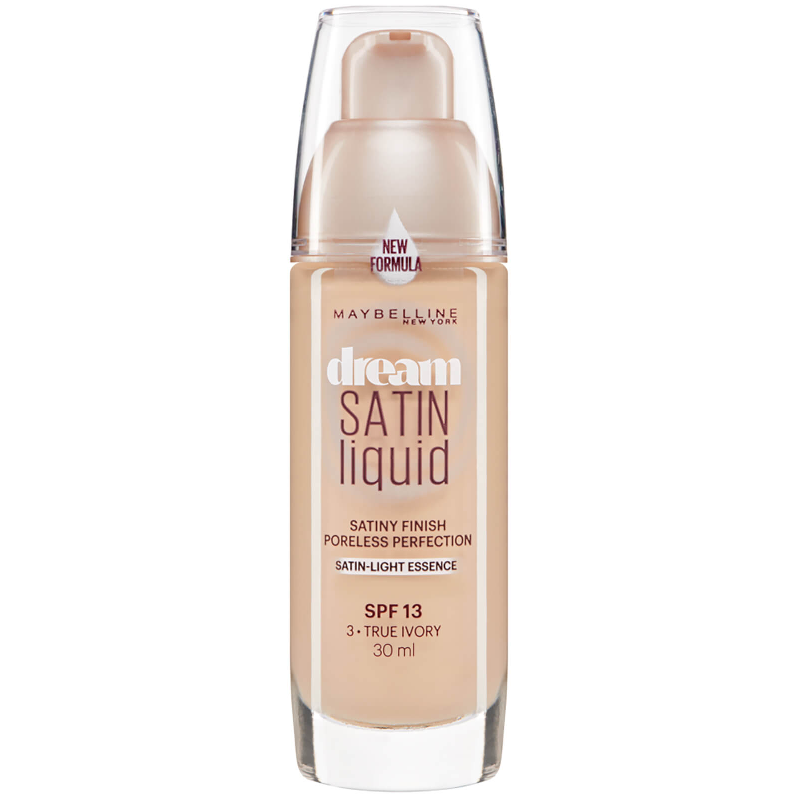 Maybelline Dream Radiant Liquid Hydrating Foundation with Hyaluronic Acid and Collagen 30ml (Various Shades) - 003 True Ivory