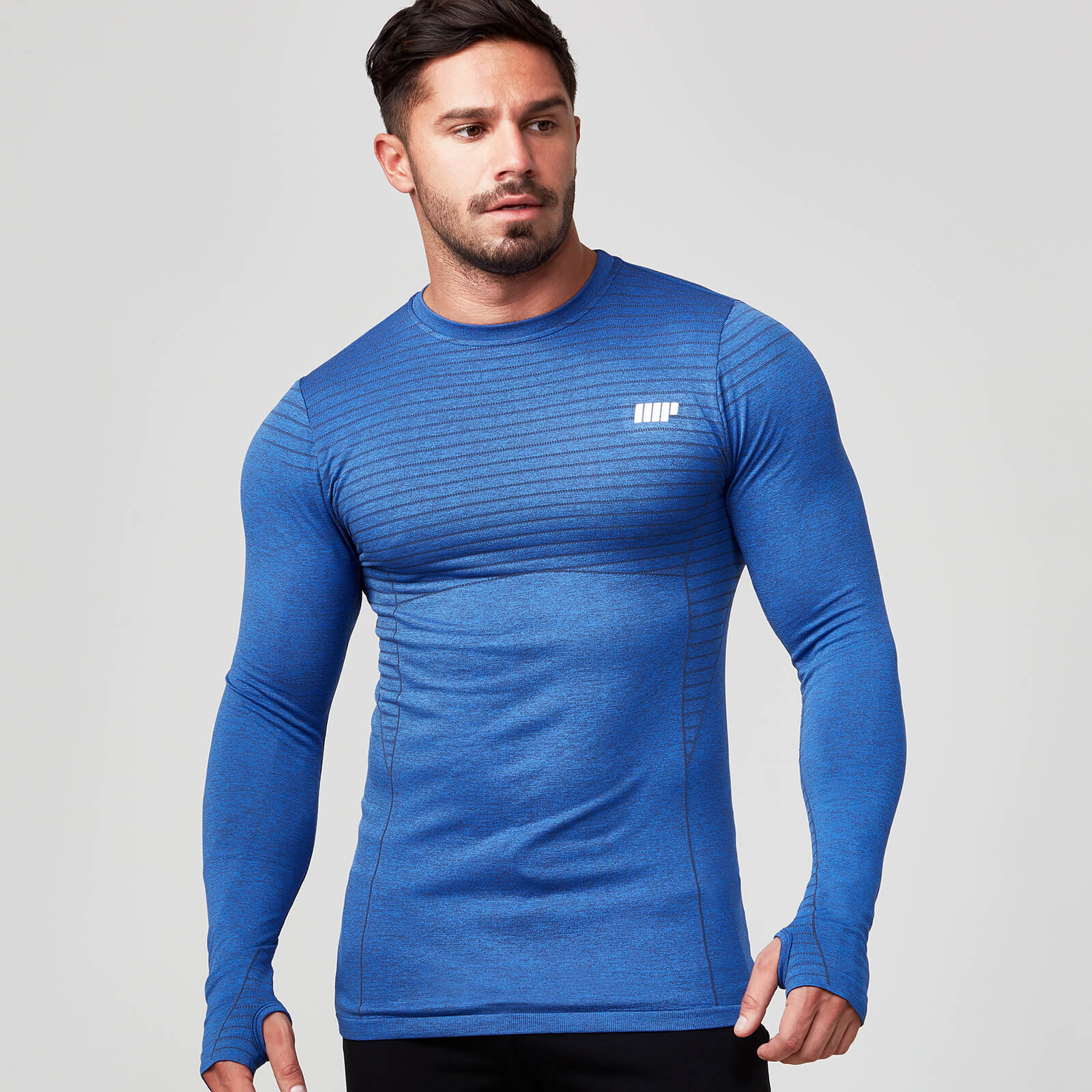 T-Shirt ML Sans Coutures - L - Navy