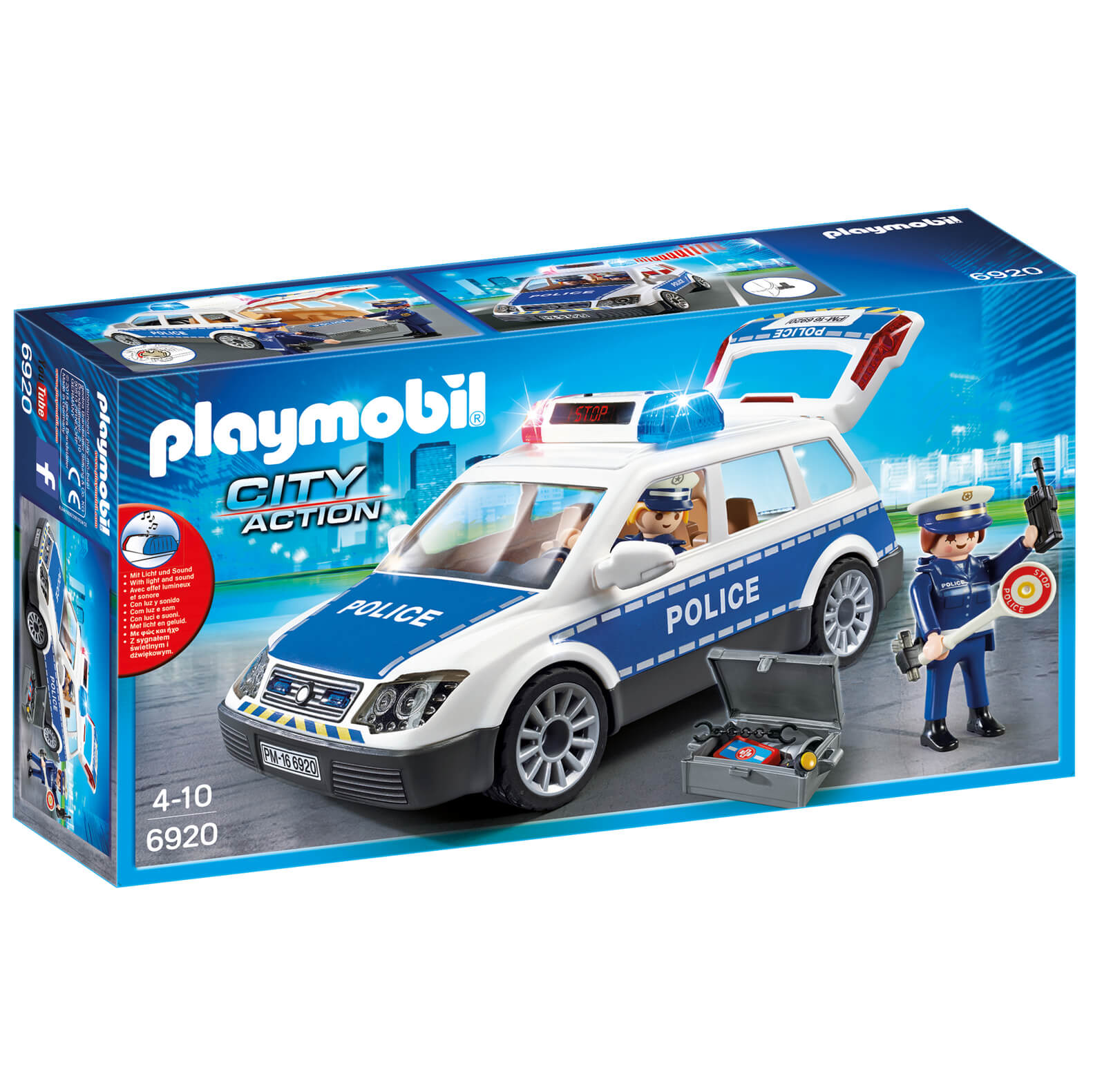 Playmobil City Action Coche de policía con luces y sonido (6920)