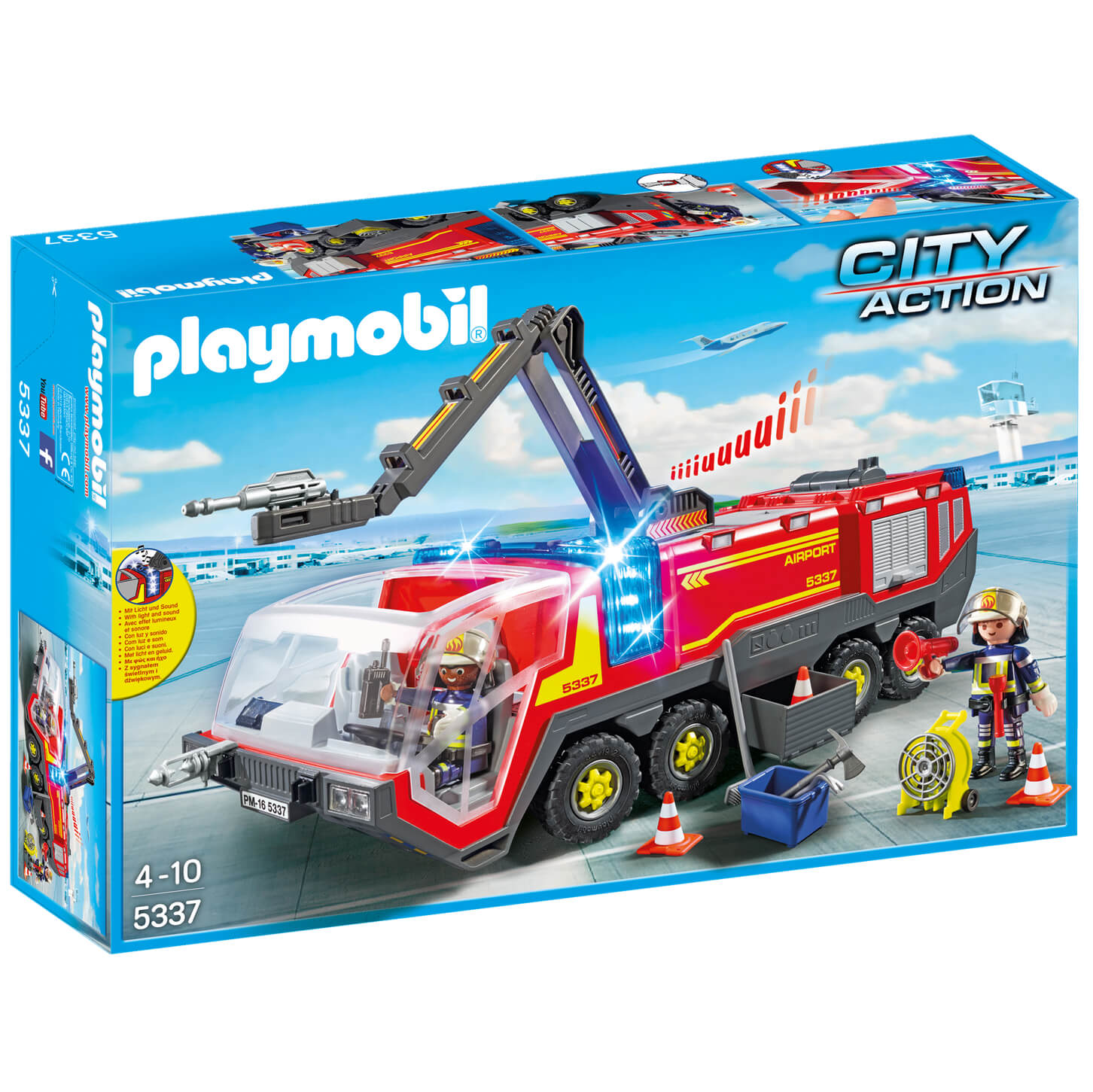 Playmobil City Action Airport Fire Engine with Lights and Sound (5337)