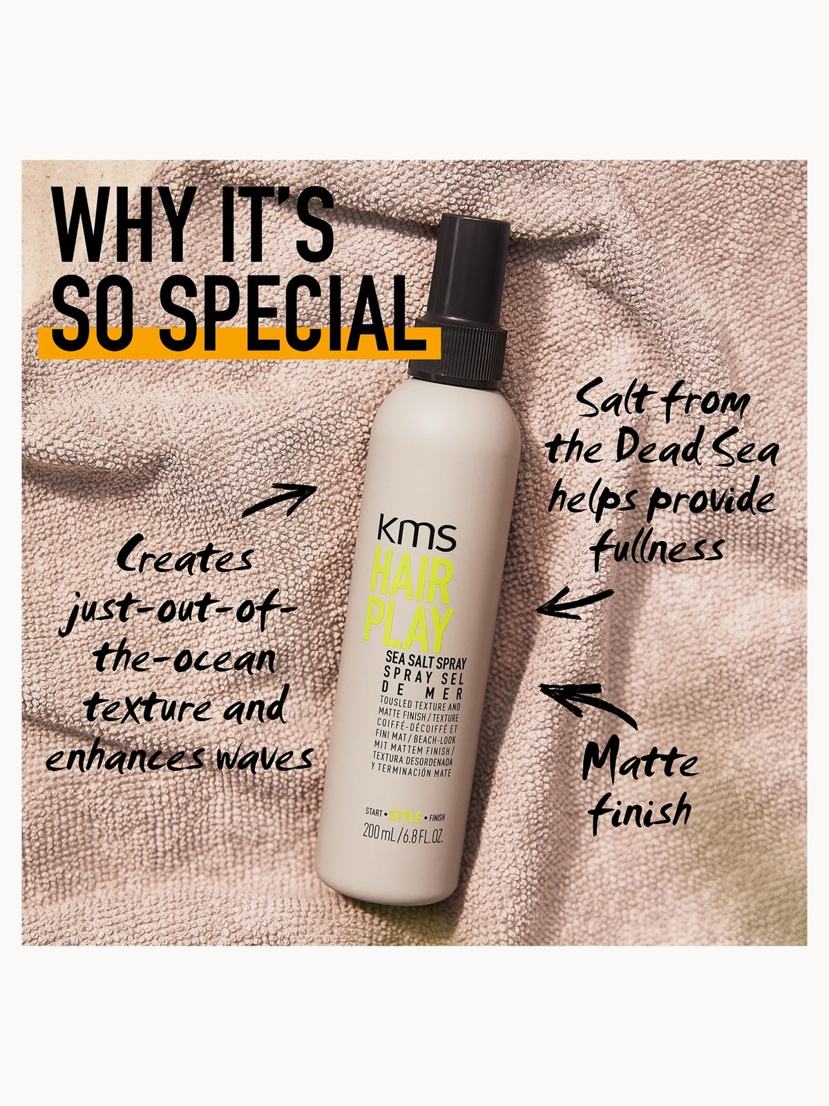 KMS Hairplay Sea Salt Spray 200ml 2