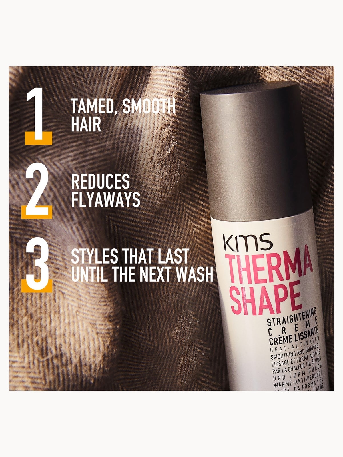KMS Thermashape Straightening Crème for Smoothing Curly, Medium to Thick, Coarse Hair 150ml 3