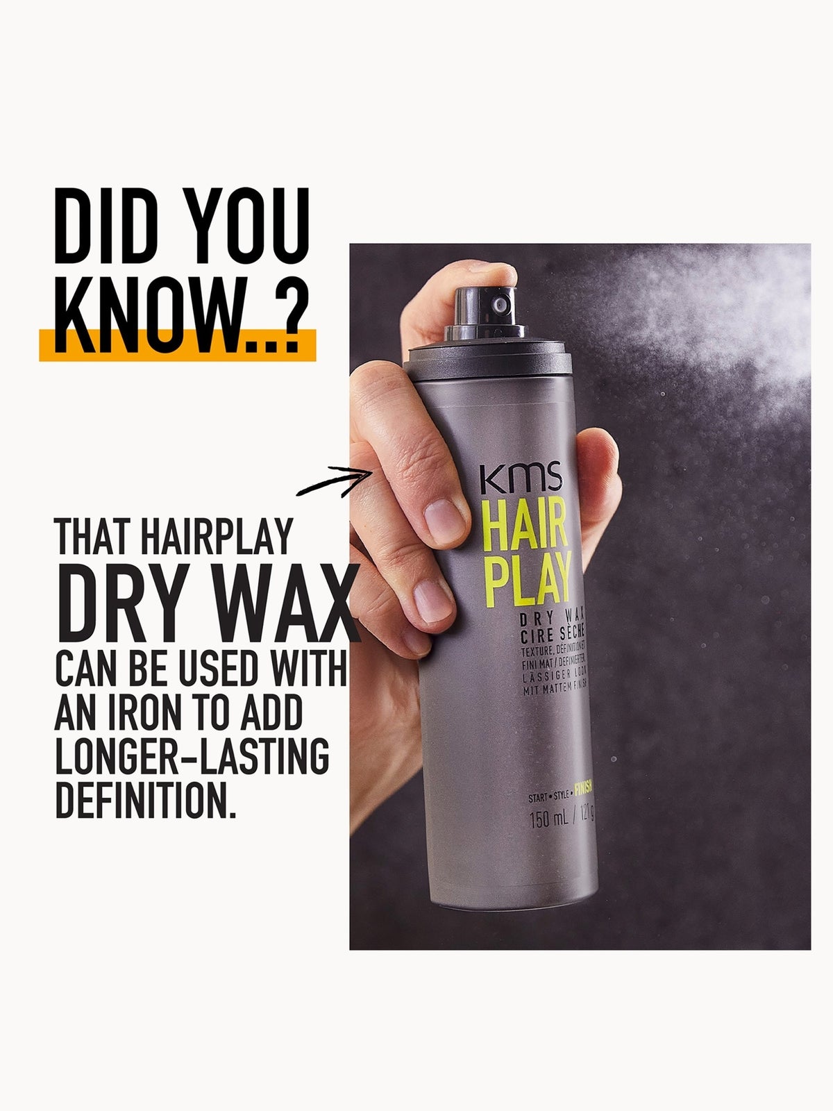 KMS HairPlay Dry Wax 150ml 4