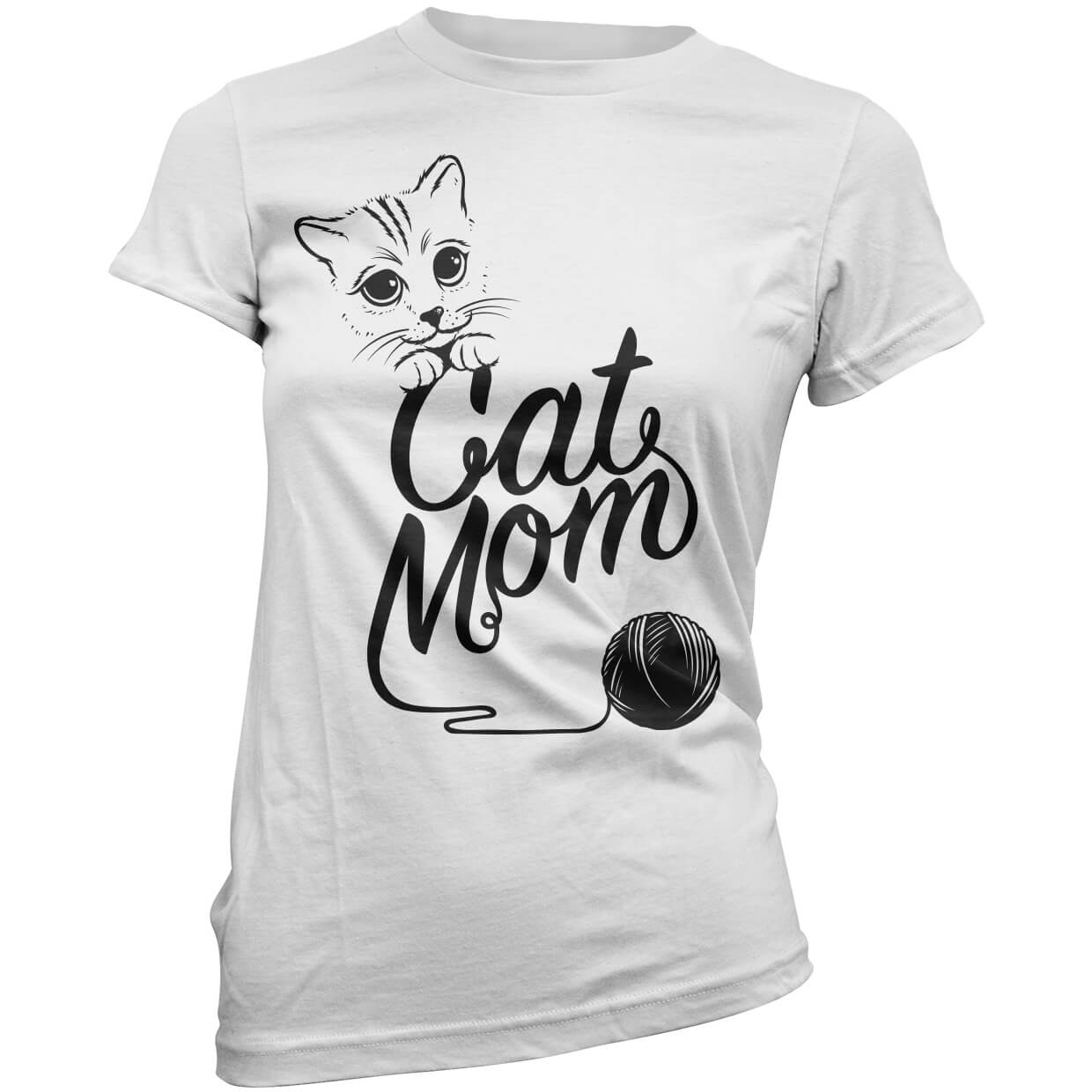 Cat Mom Women's T-Shirt - White - S - White