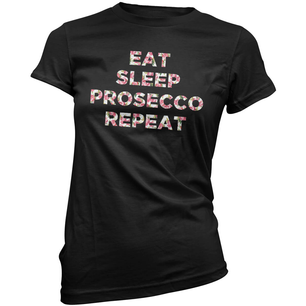 Eat, Sleep, Prosecco, Repeat Women's T-Shirt - Black - S - Black
