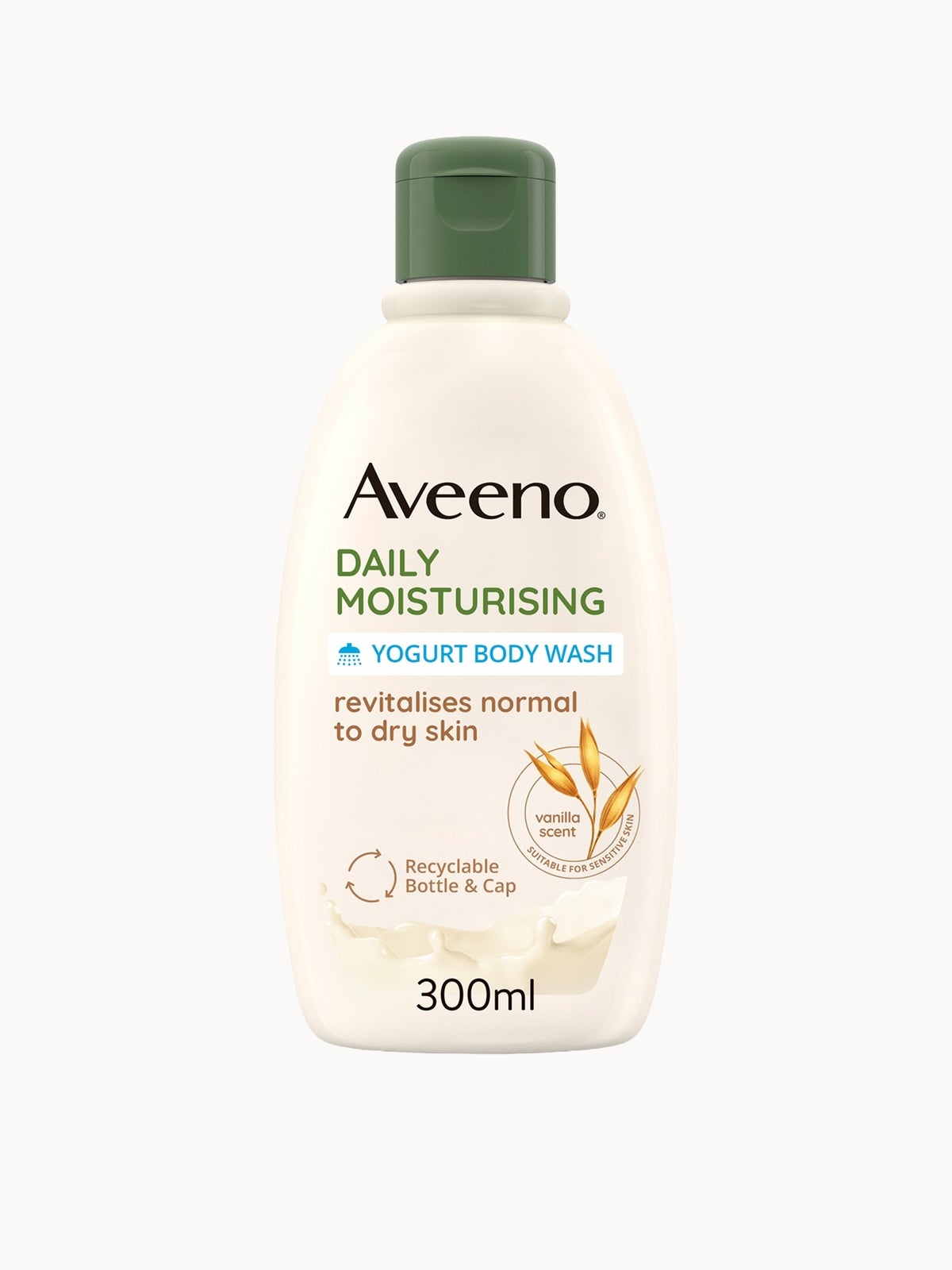Aveeno Daily Moisturising Yogurt Body Wash Vanilla & Oat Scented 300ml