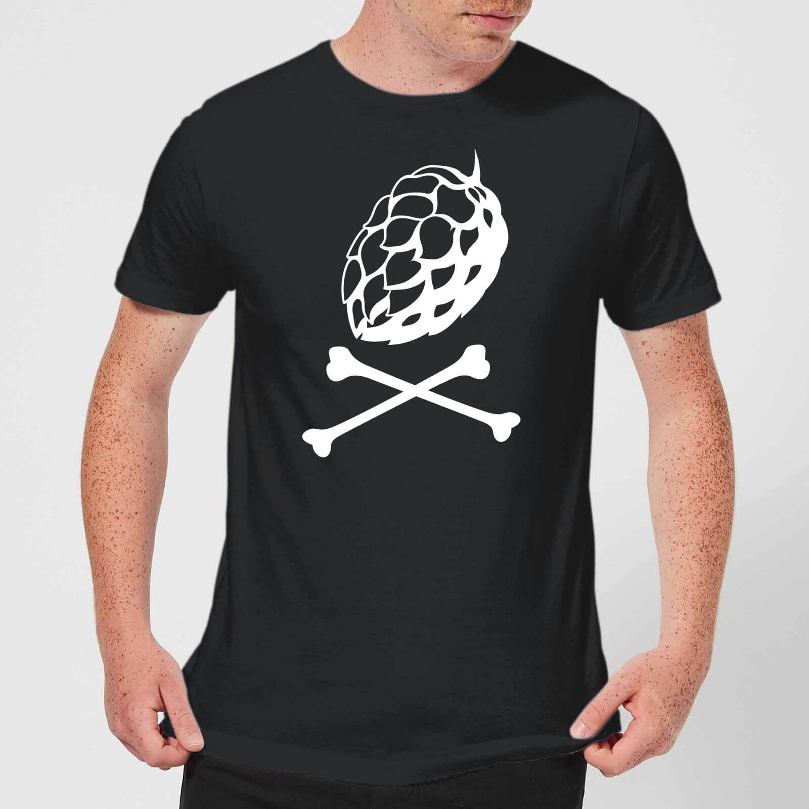 Beershield Hop'n Cross Bones Men's T-Shirt - S - Black