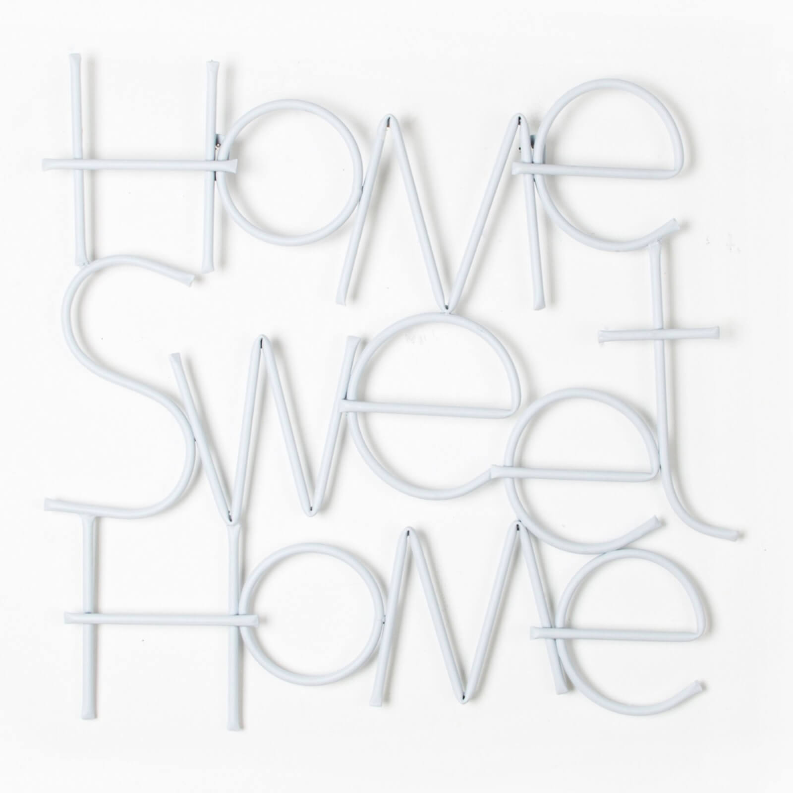 Art For The Home Home Sweet Home Contemporary Metal White Wall Art