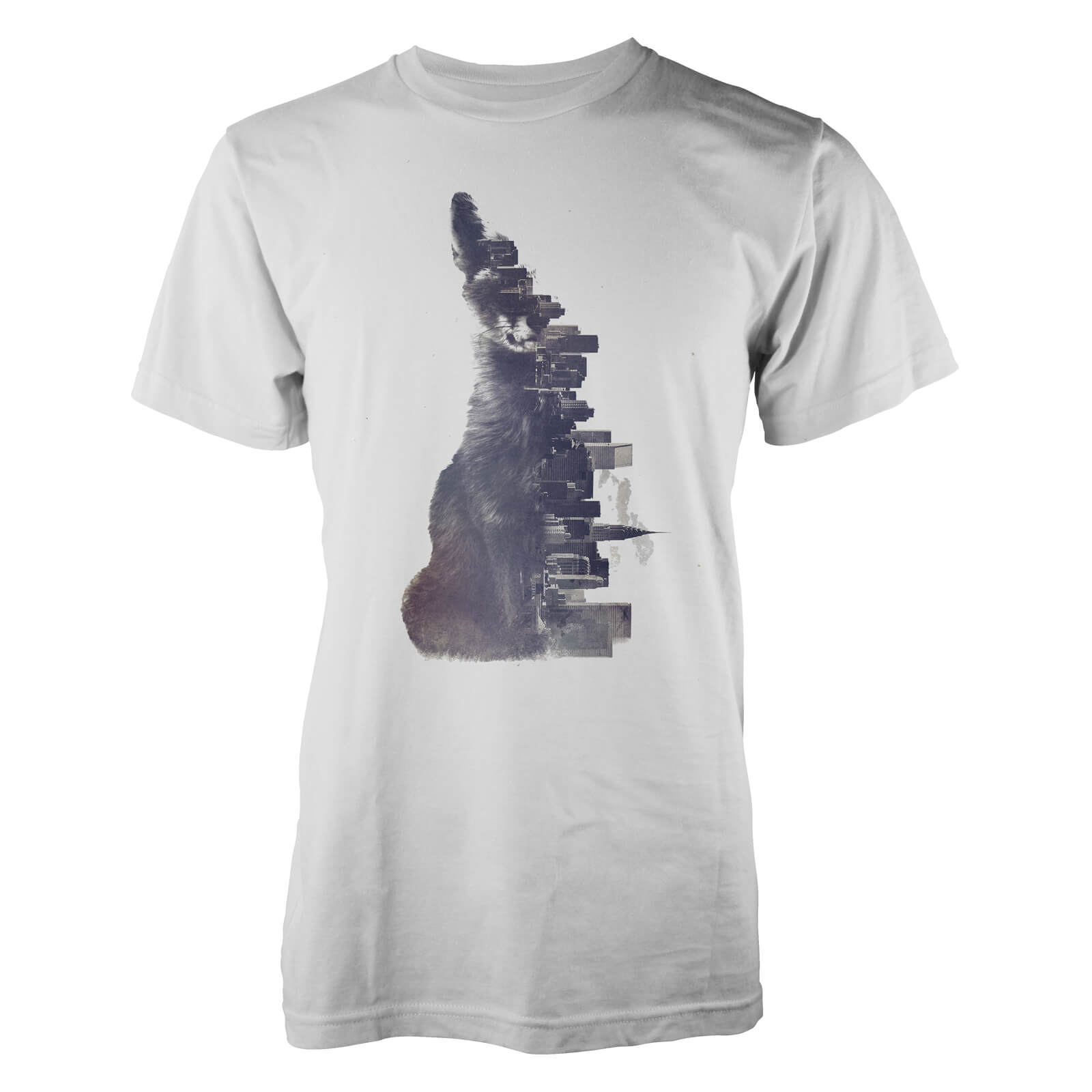 Farkas Fox From The City Men's T-Shirt - S - White
