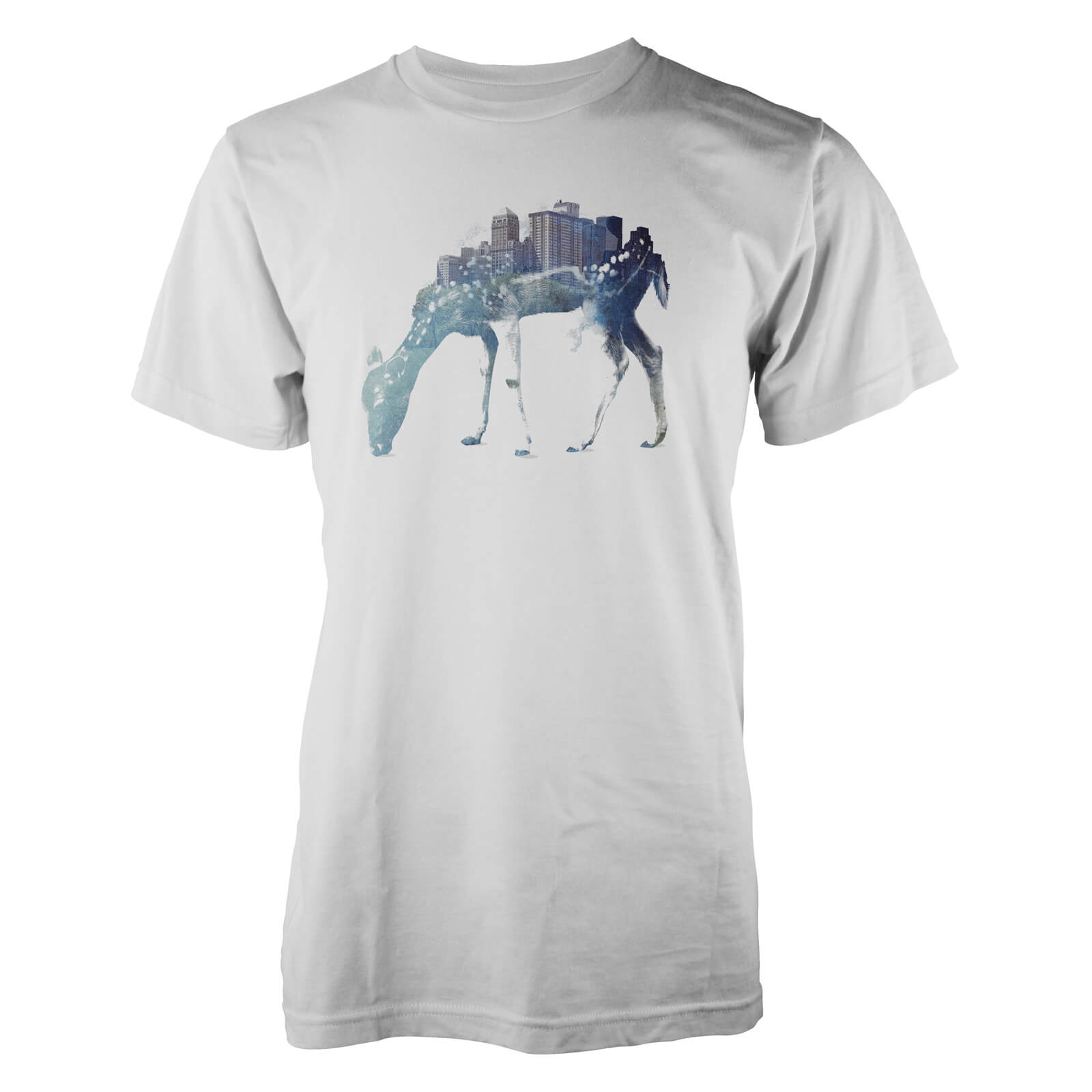 Farkas City Deer Men's T-Shirt - S - White