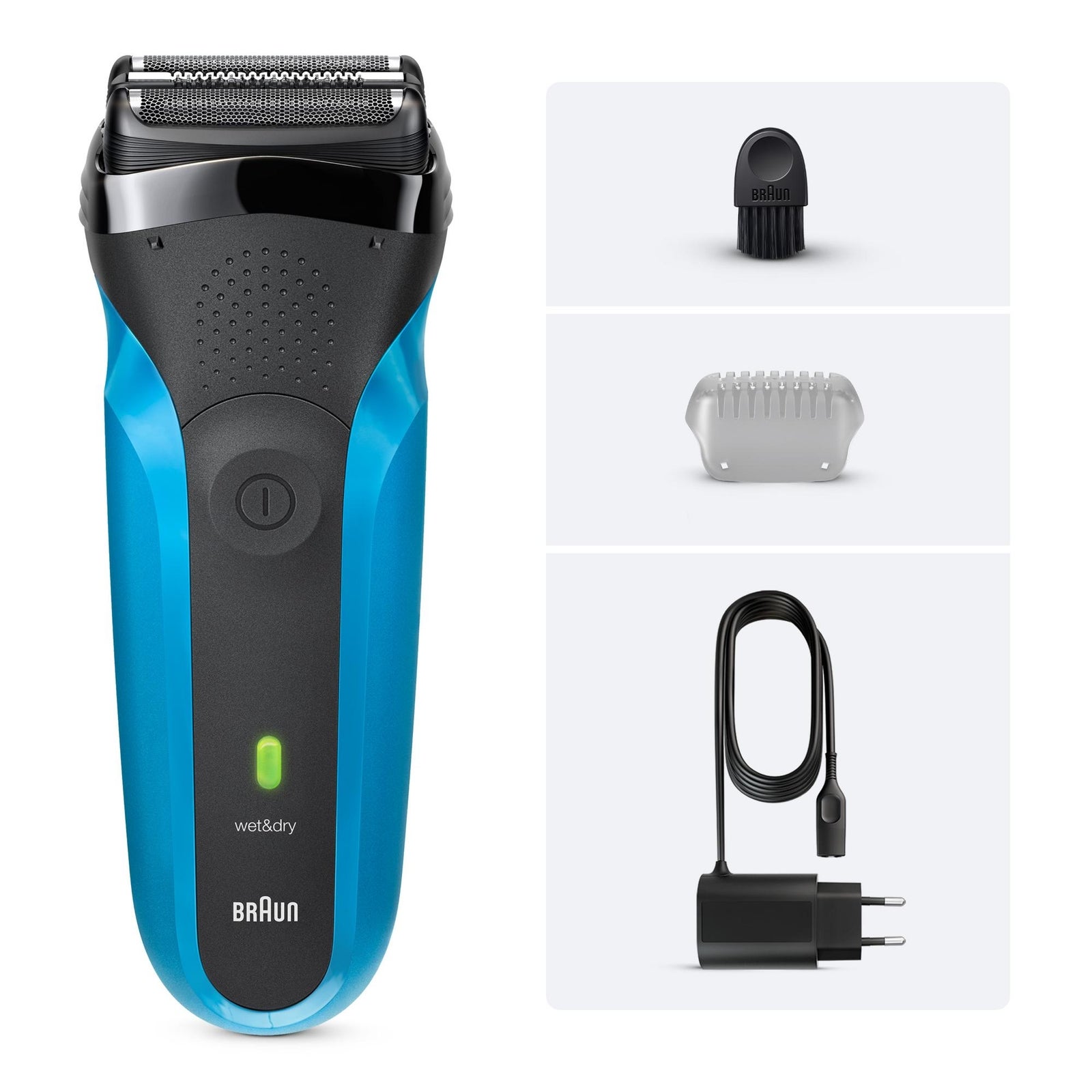Image of Braun Series 3 310s Electric Shaver Wet & Dry Blue Men