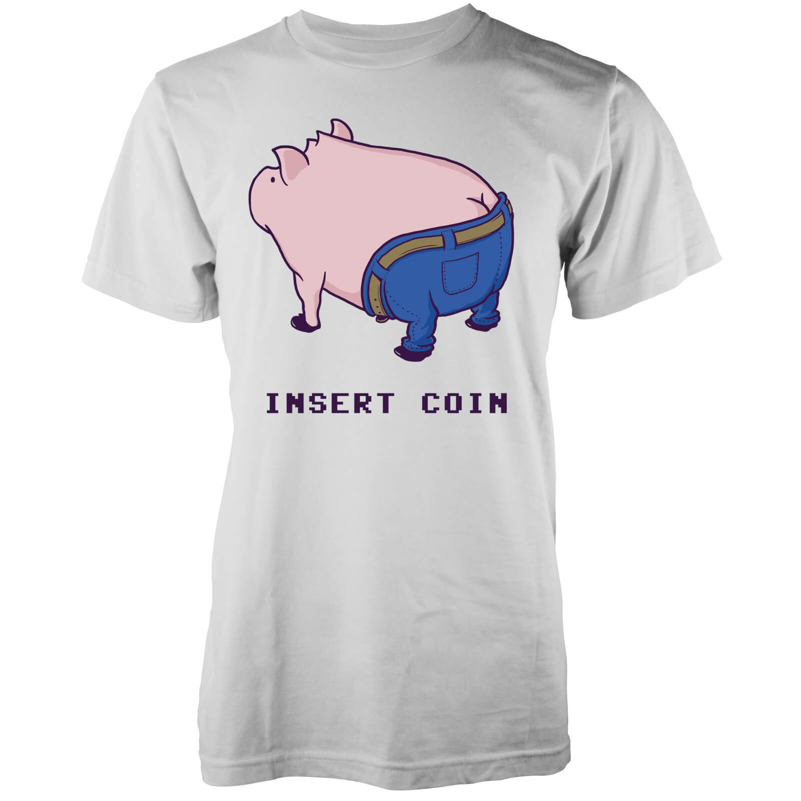 Vo Maria Piggy Bank Insert Coin Men's Grey T-Shirt - S - Grey
