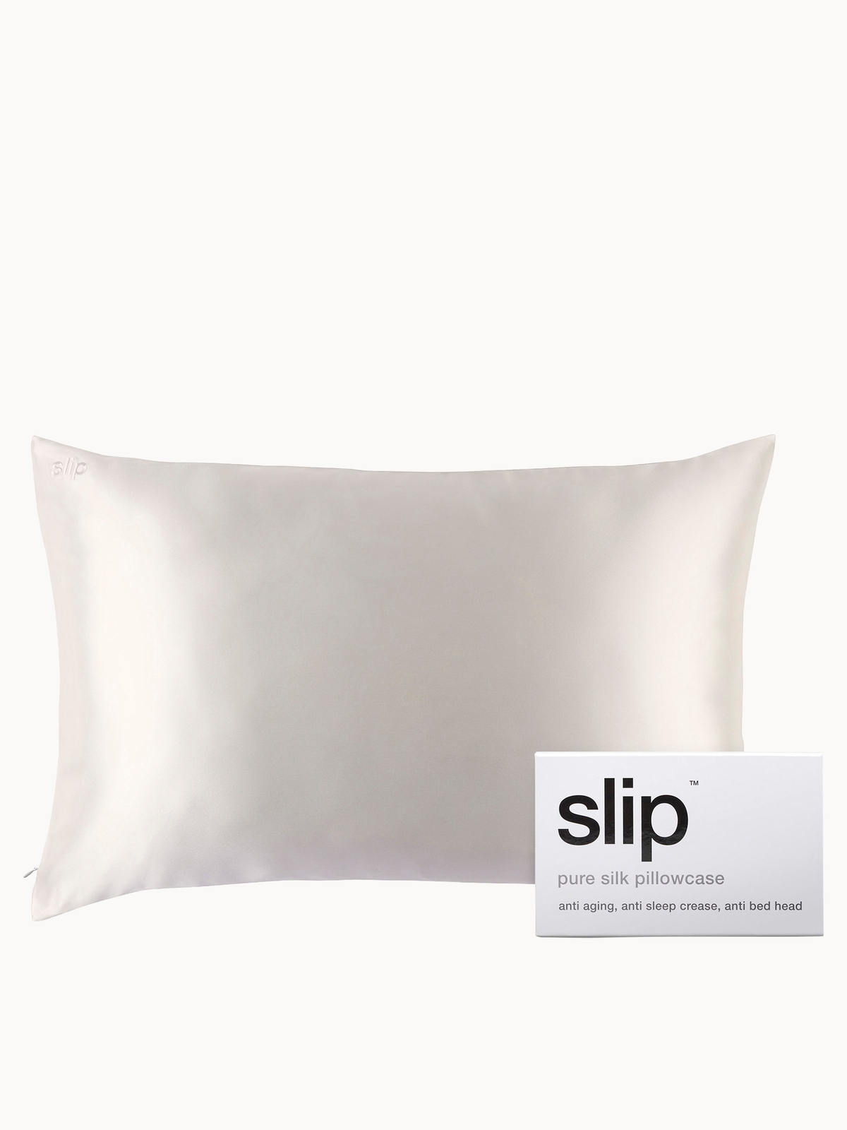 Slip Silk Pillowcase - Queen - White