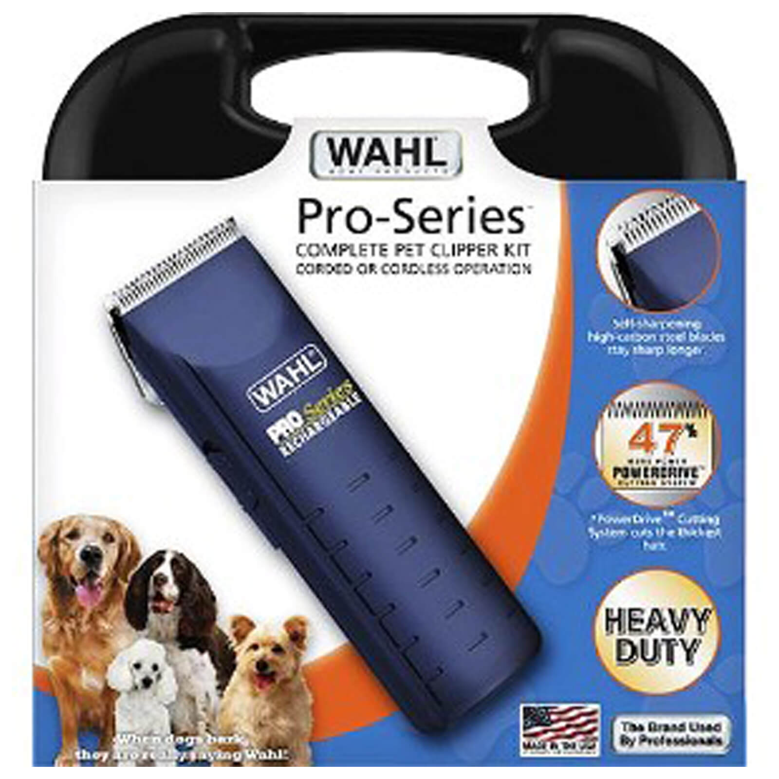 wahl pro series rechargeable dog clippers