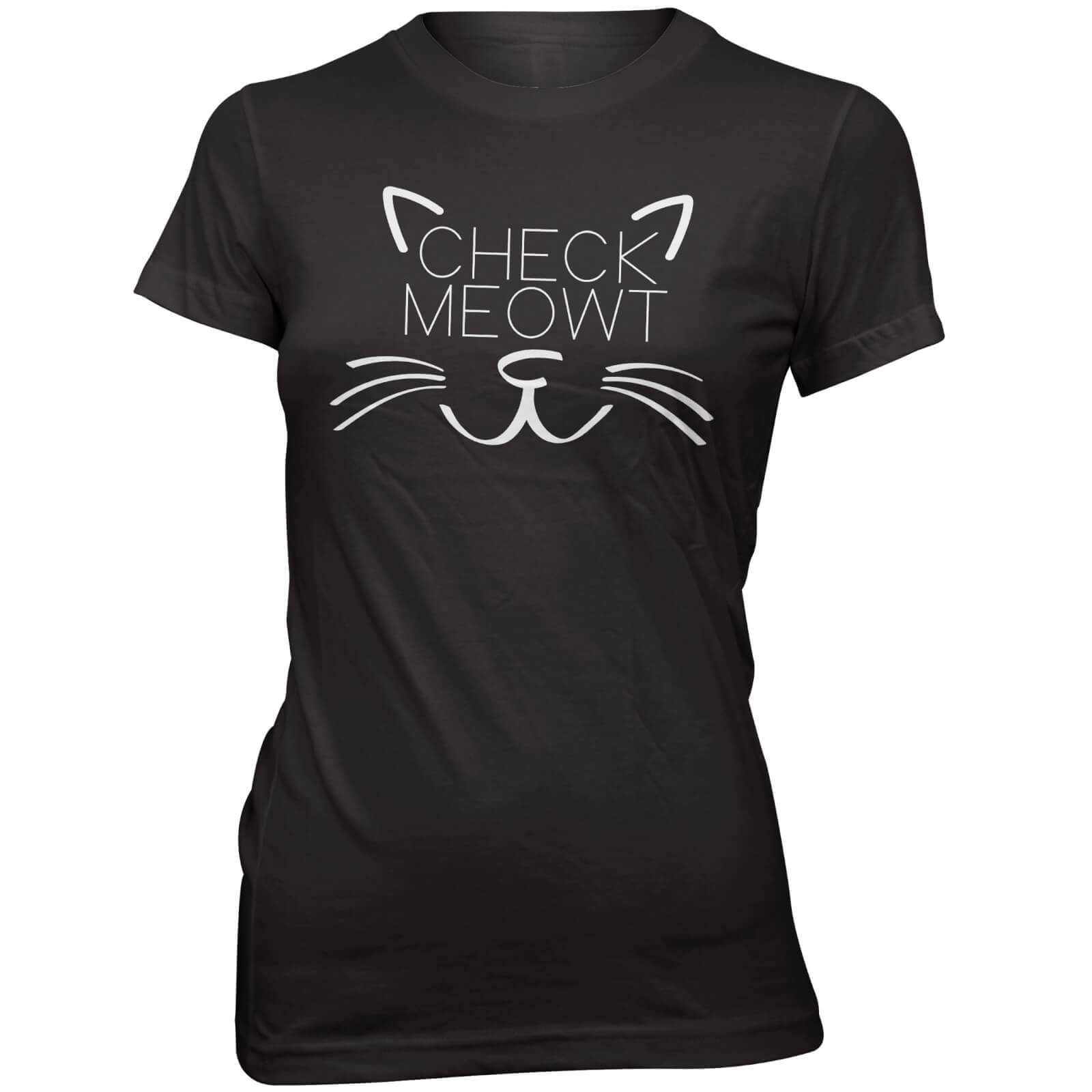 Check Meowt Women's Slogan T-Shirt - S - Black