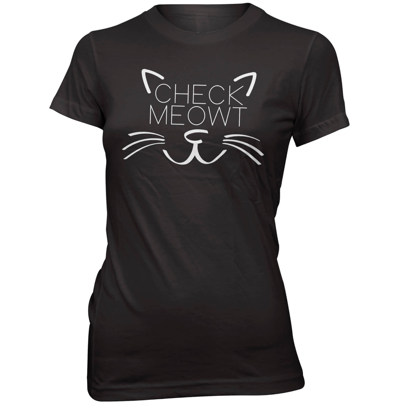 Check Meowt Women's Slogan T-Shirt - XL - Black