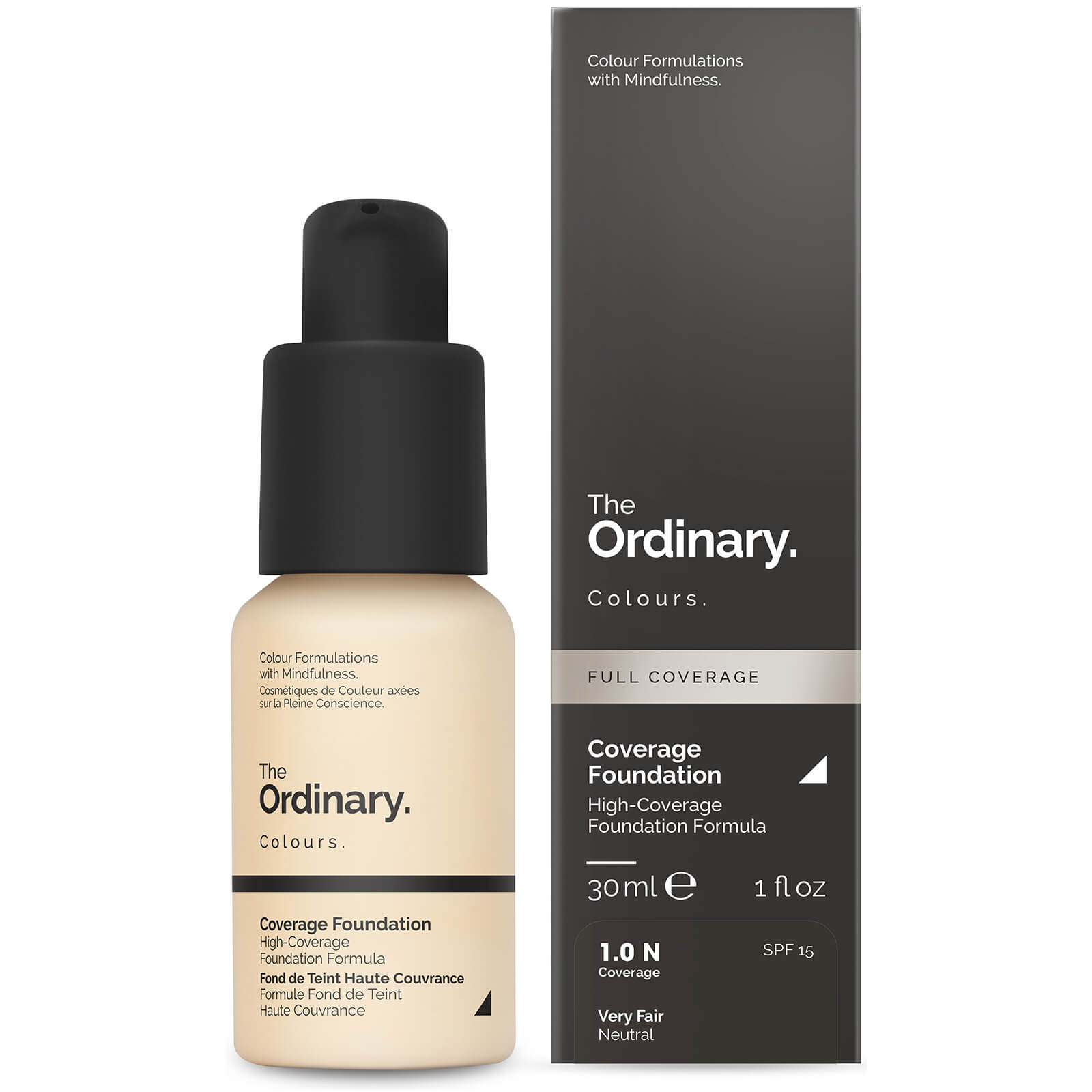 the ordinary coverage foundation with spf 15 by the ordinary colours 30ml (various shades) - 3.1y