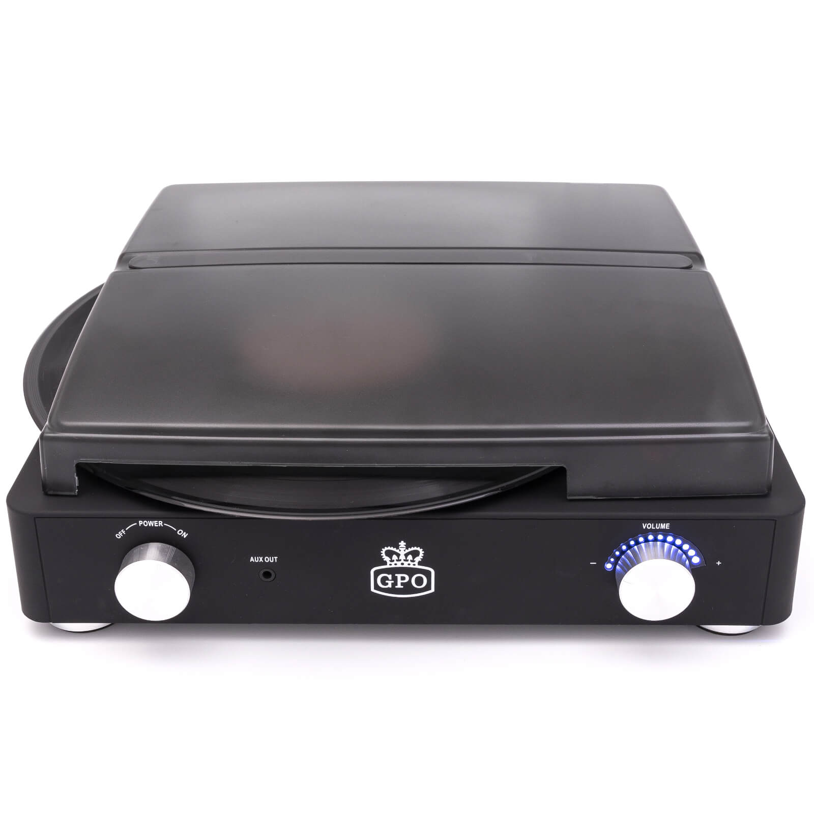 GPO Retro Stylo 2 Rubberised Finish Turntable - Black