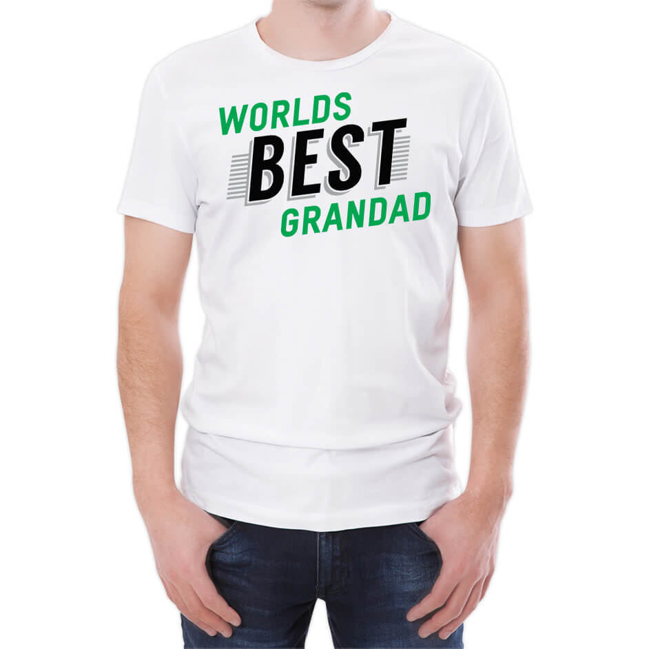 World's Best Grandad Men's White T-Shirt - S