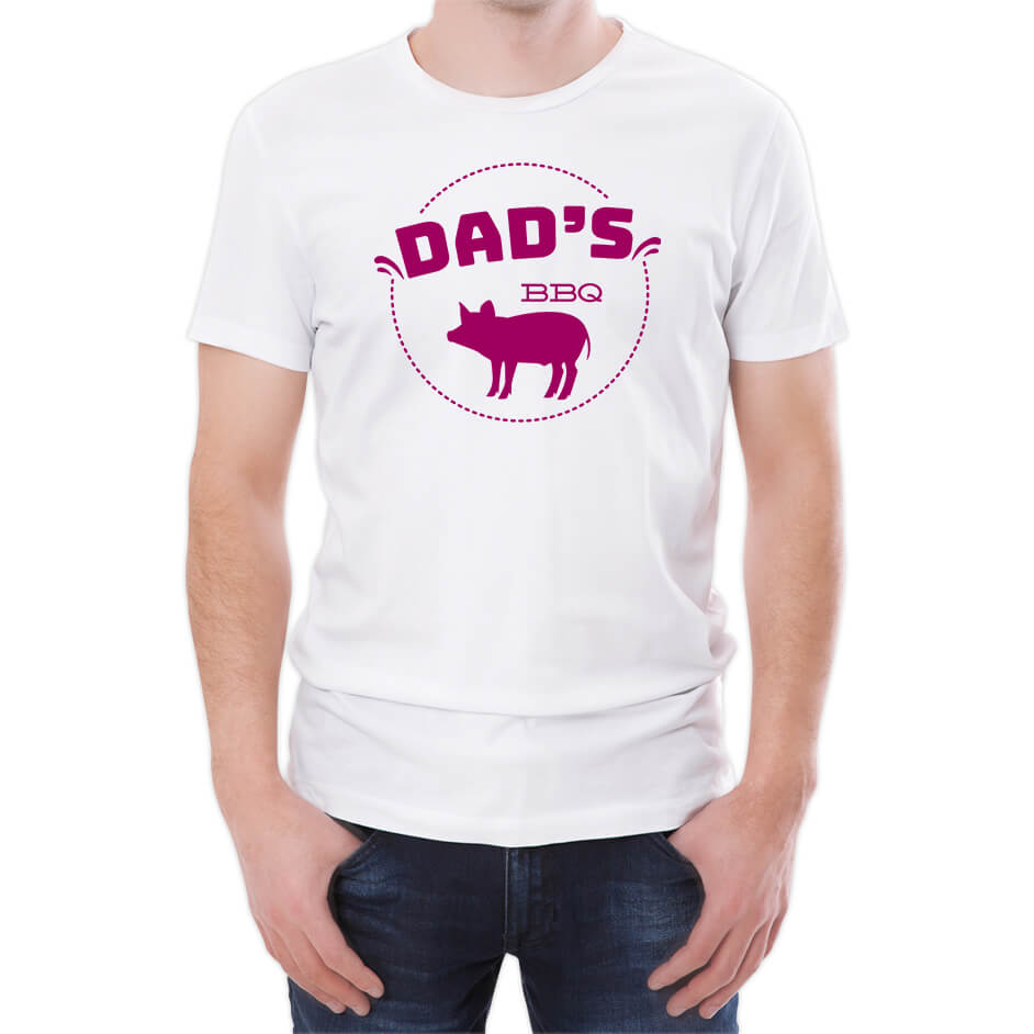 Dad's BBQ Men's White T-Shirt - S - White
