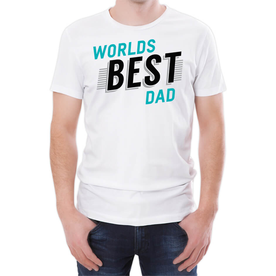 World's Best Dad Men's White T-Shirt - S