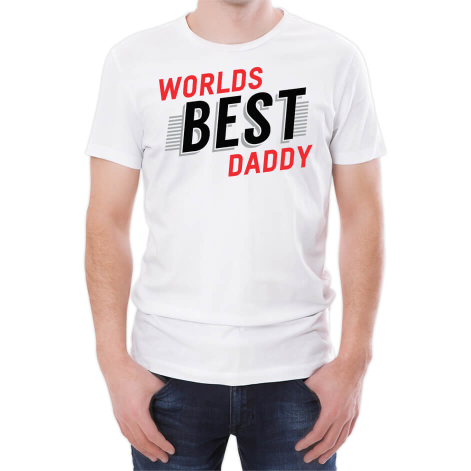 World's Best Daddy Men's White T-Shirt - S - White