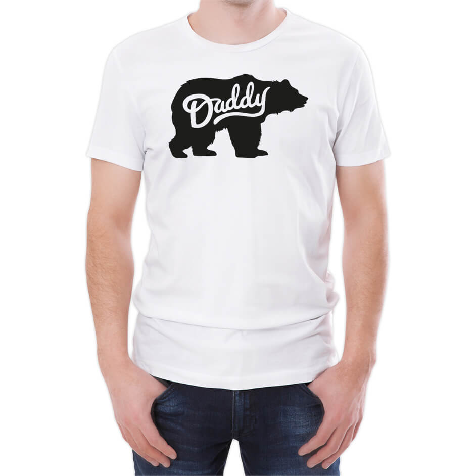 Daddy Bear Men's White T-Shirt - S