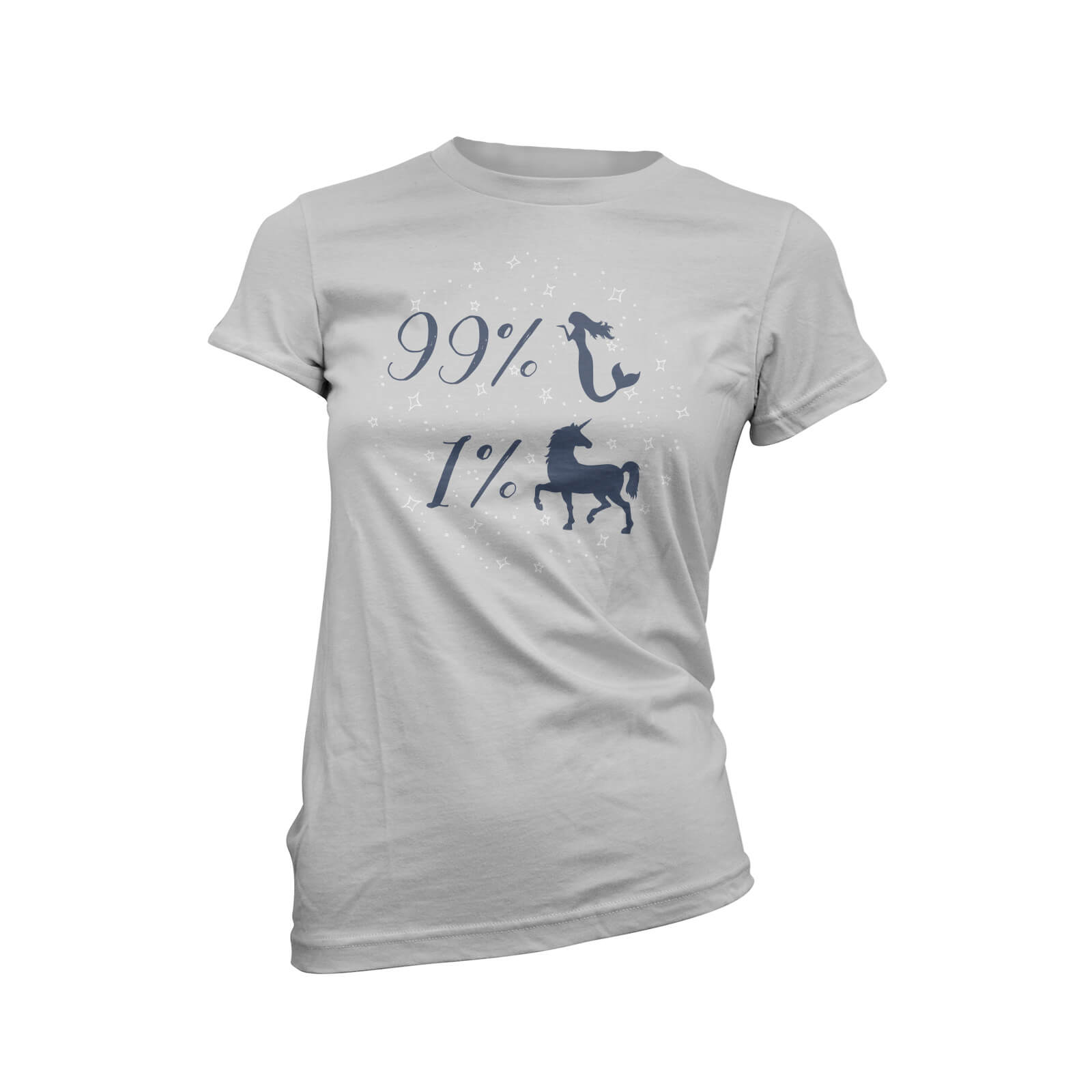 99 Percent Mermaid Women's Grey T-Shirt - S - Grey